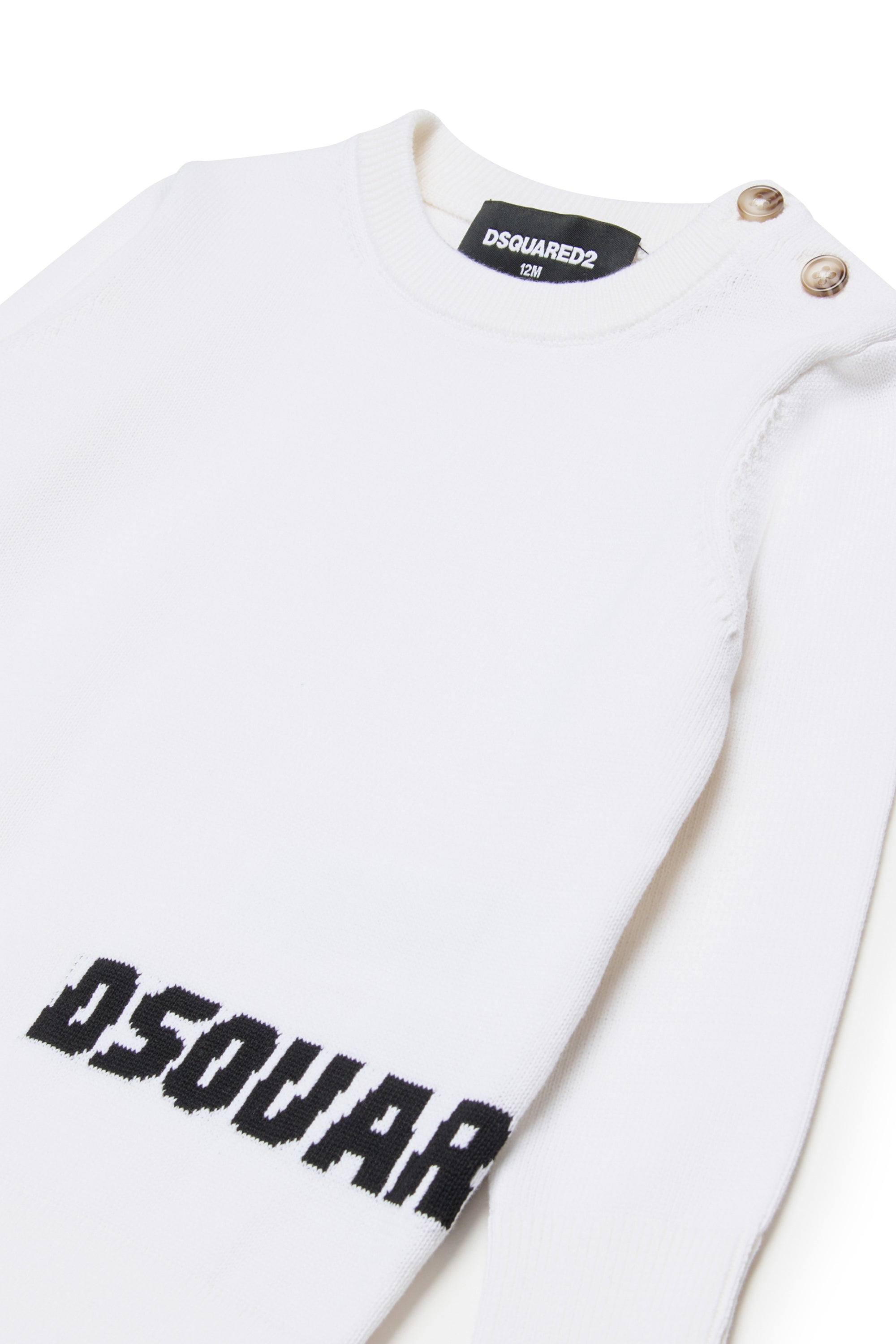 Cotton Logo Knit Sweater for Kids Dsquared Kid