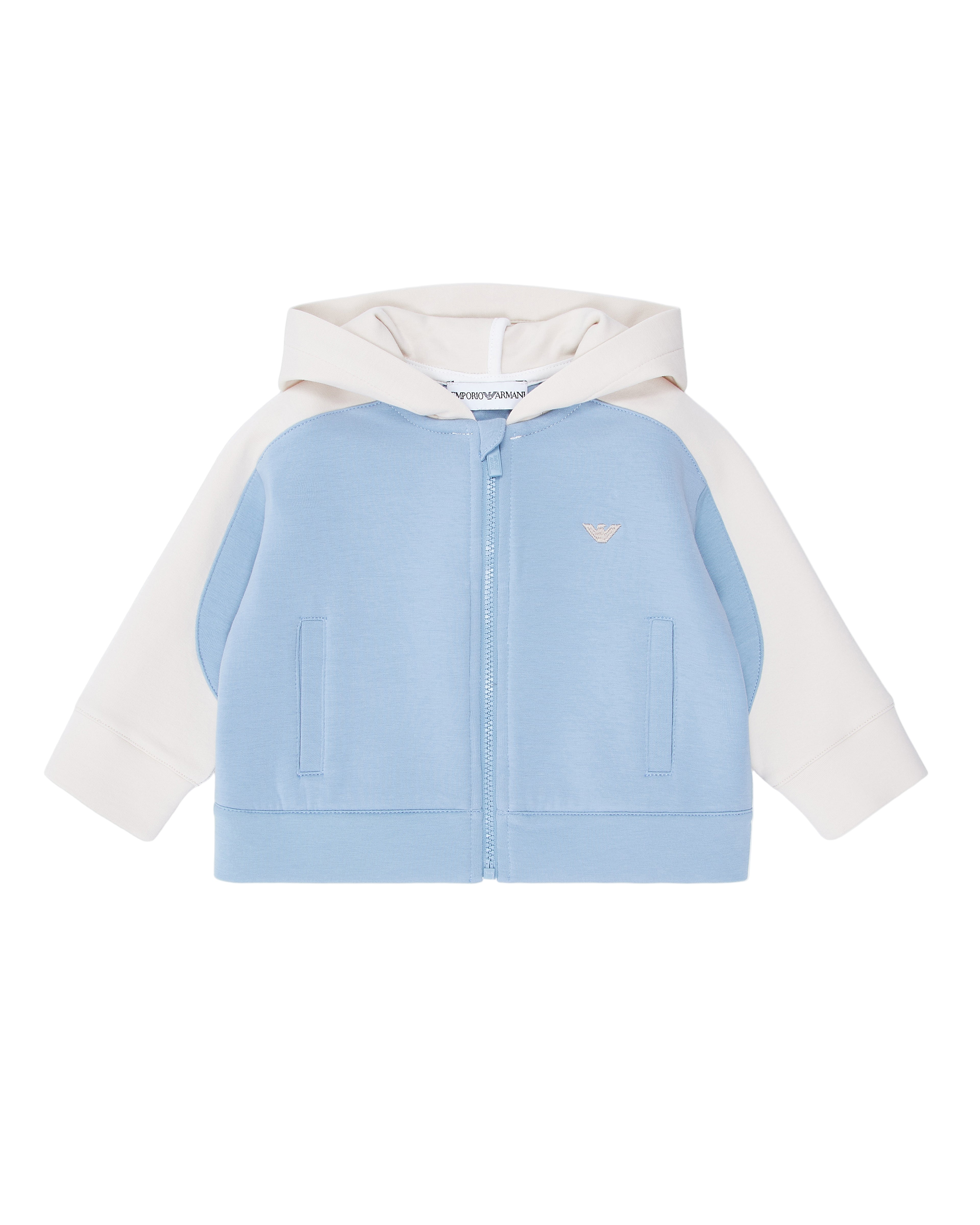 Two-Tone Zip-Up Hoodie Emporio Armani