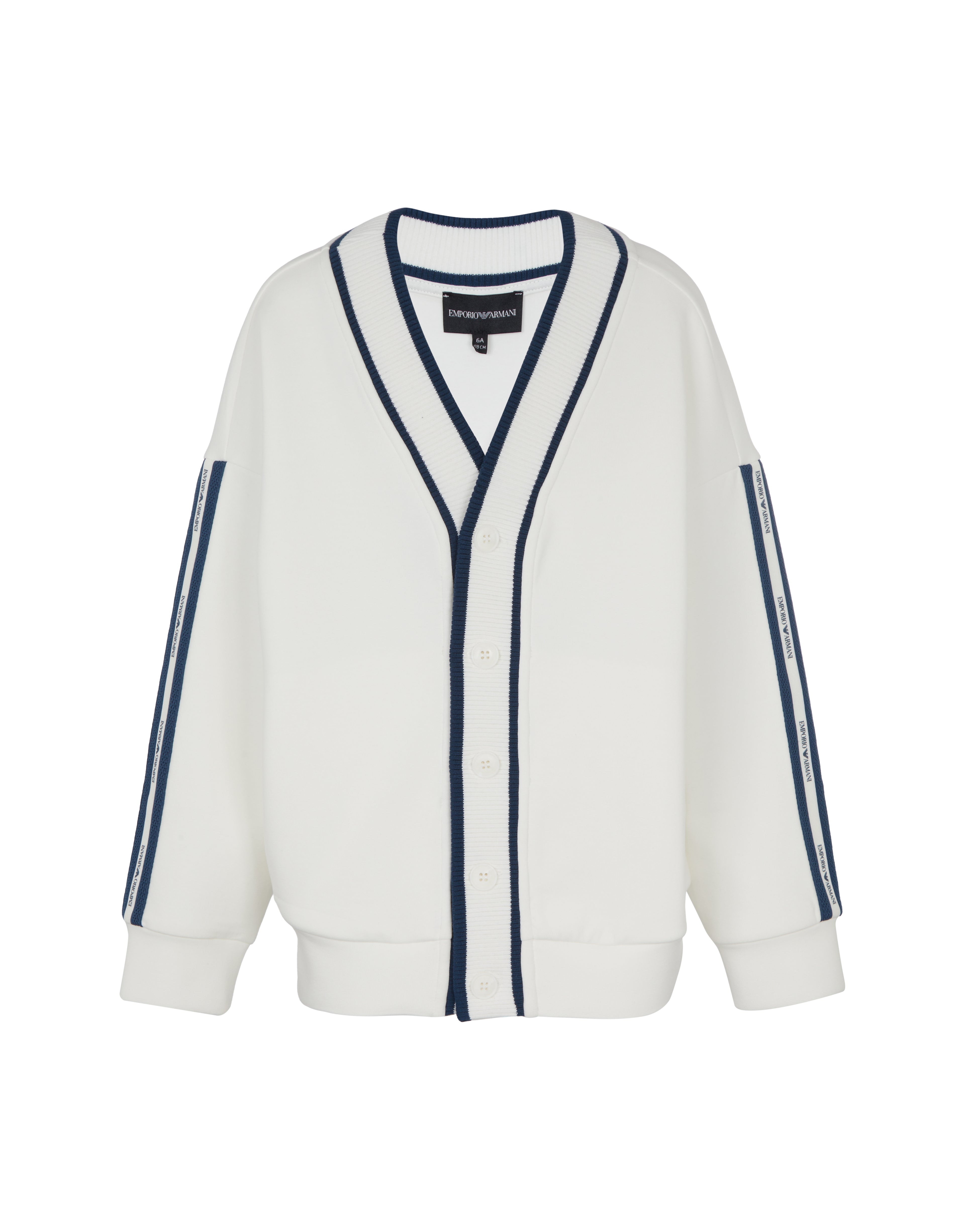Varsity-Style Button-Up Cardigan Emporio Armani