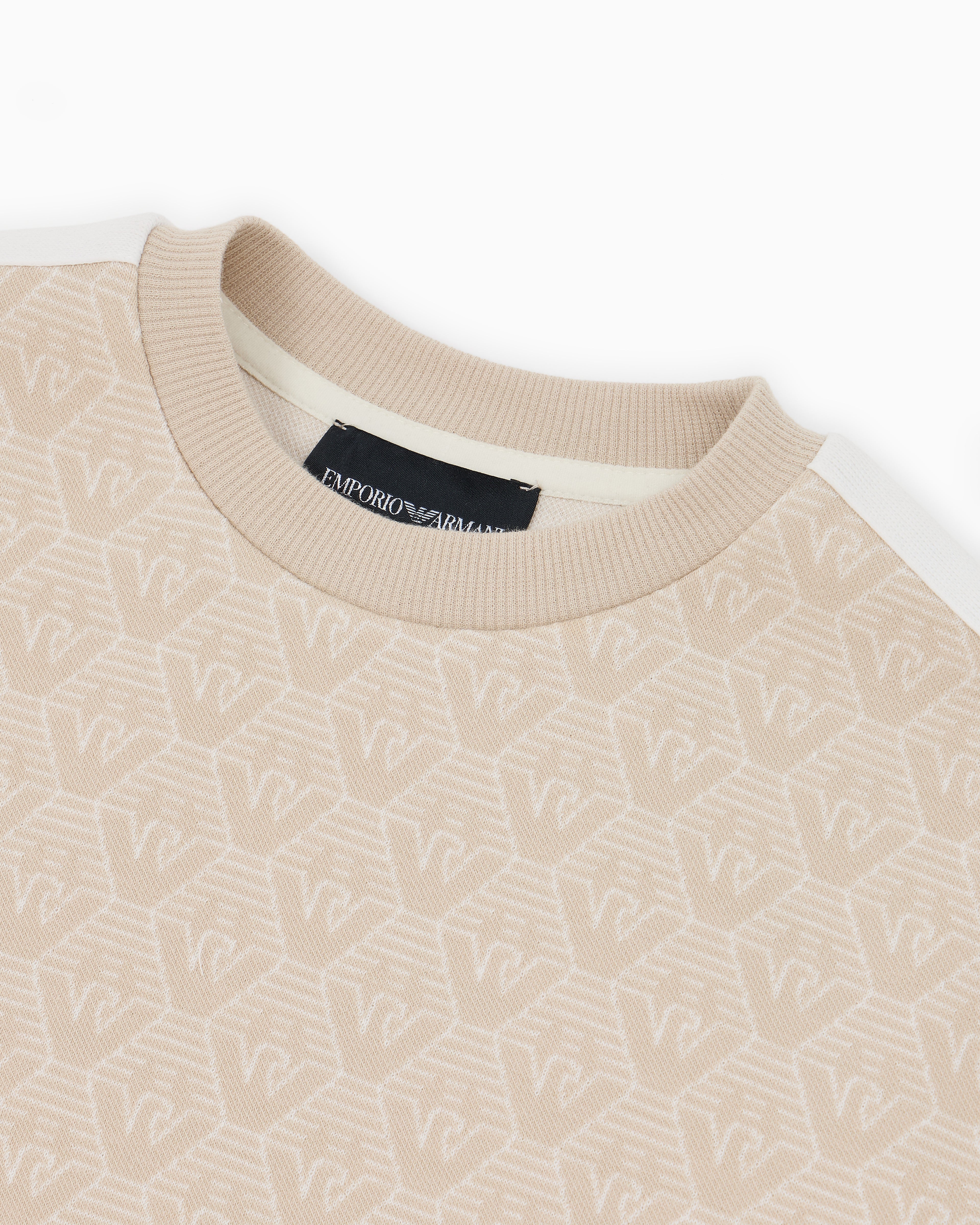 Monogram Print Short-Sleeve T-Shirt Emporio Armani