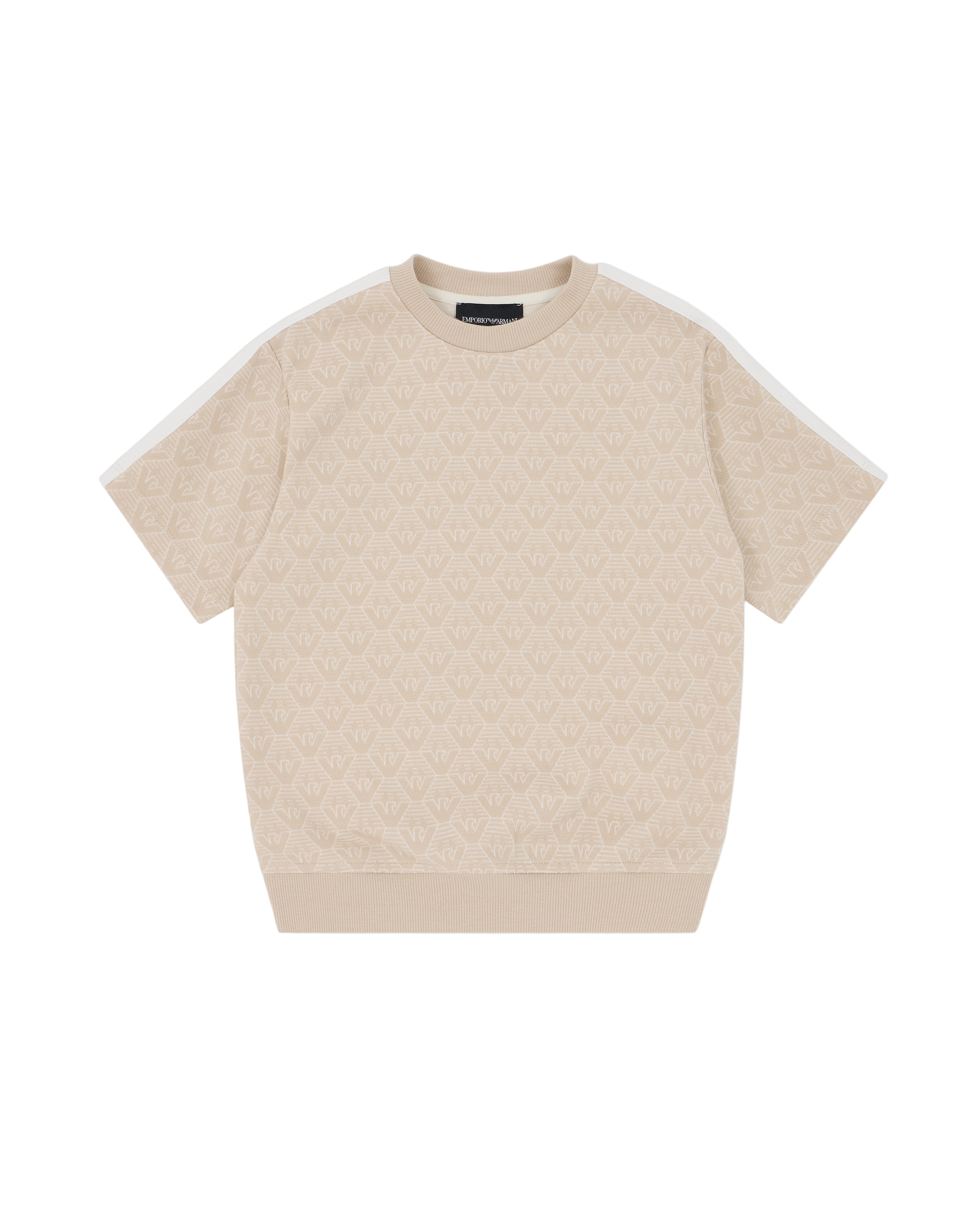 Monogram Print Short-Sleeve T-Shirt Emporio Armani