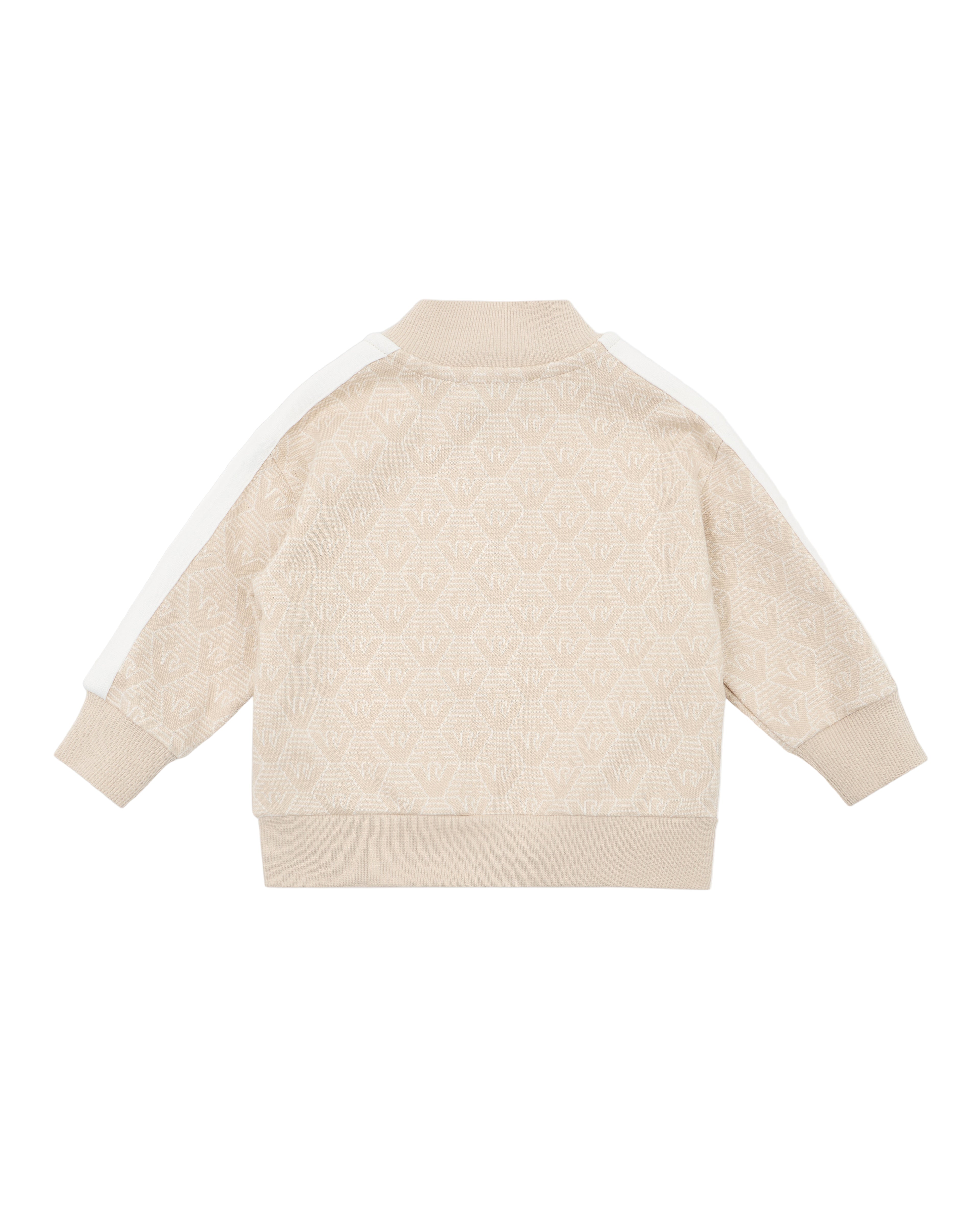 Luxury Monogram Zip-Up Sweatshirt for Babies Emporio Armani
