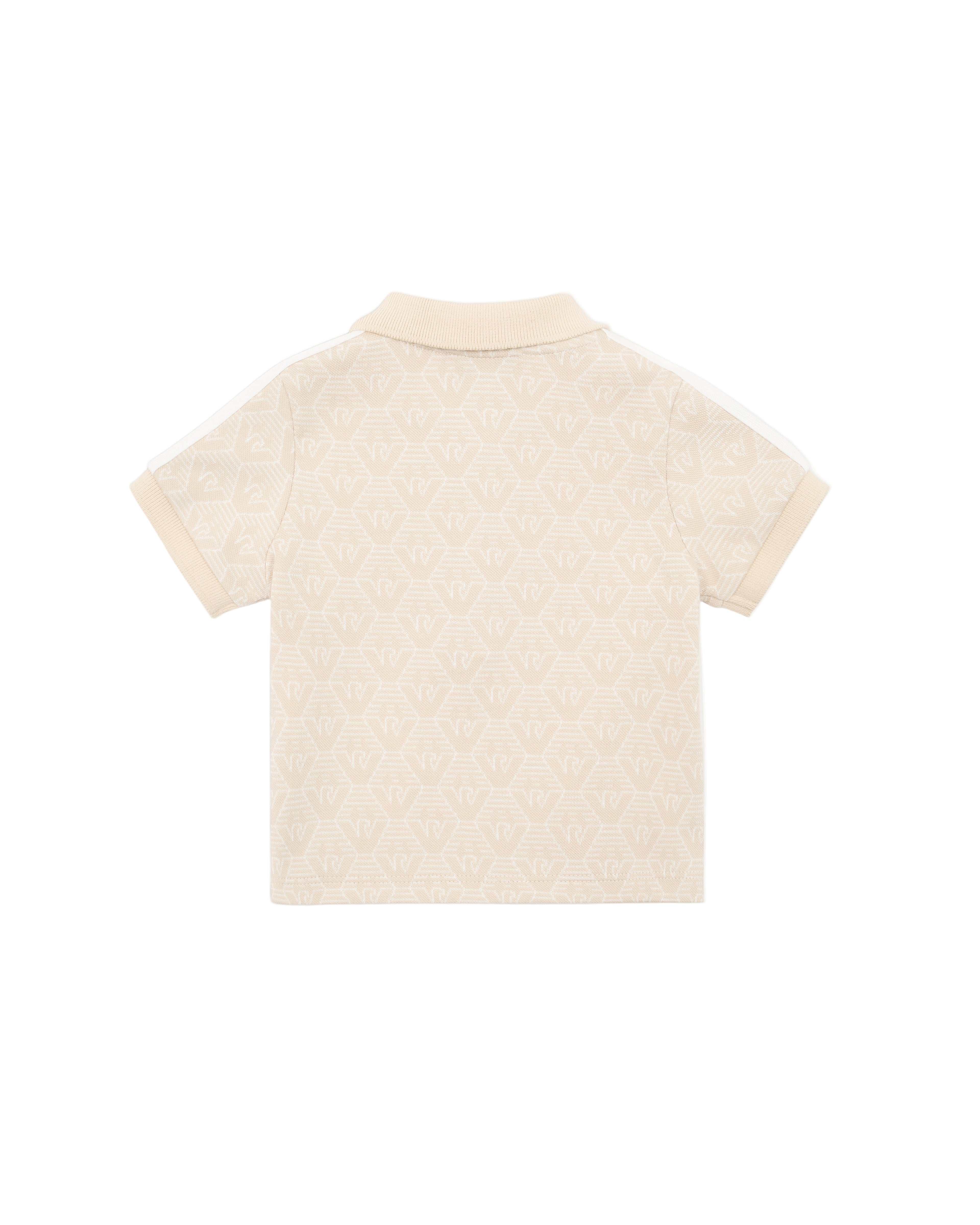 Textured Monogram Polo Shirt – Beige