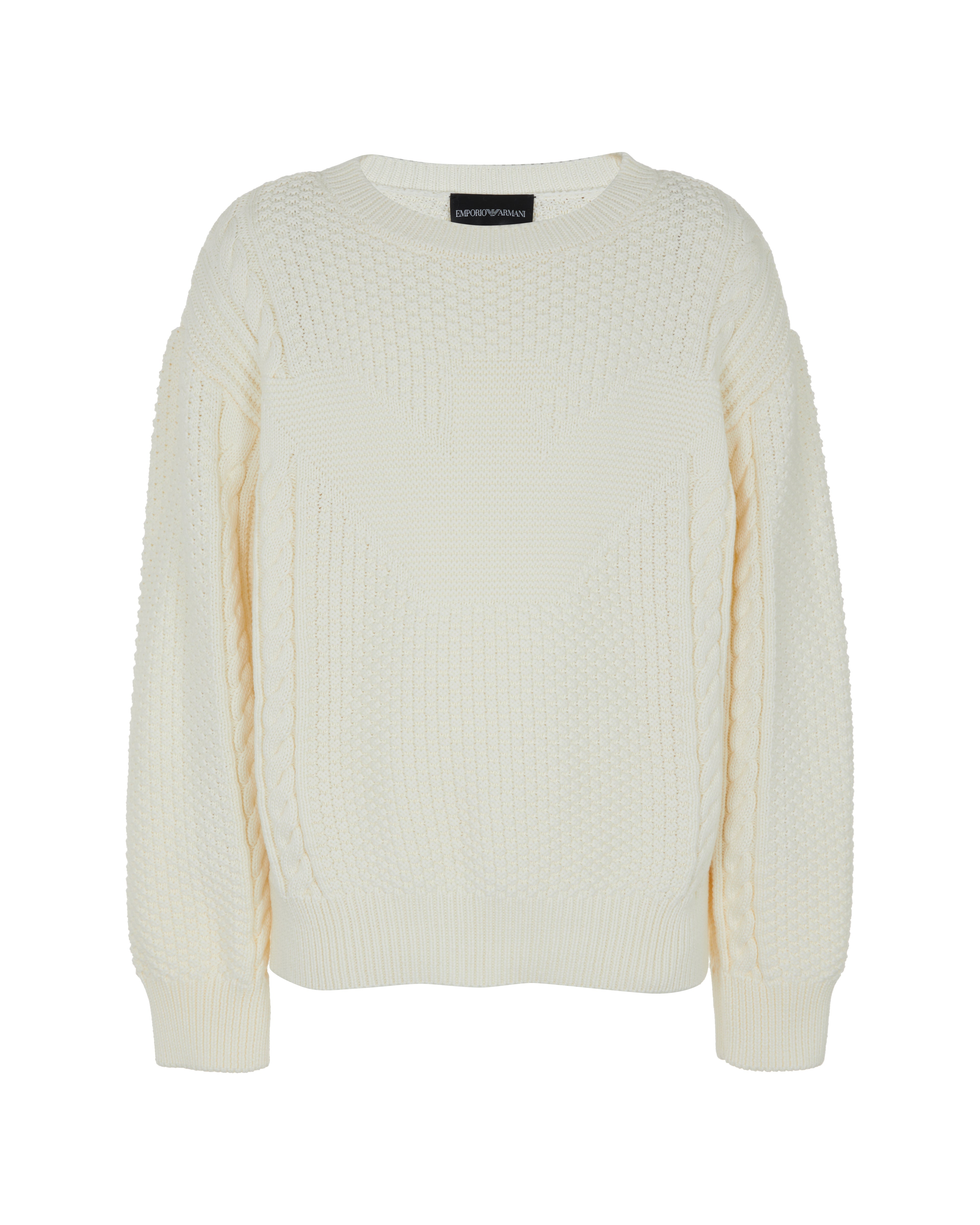 Cable-Knit Crewneck Pullover