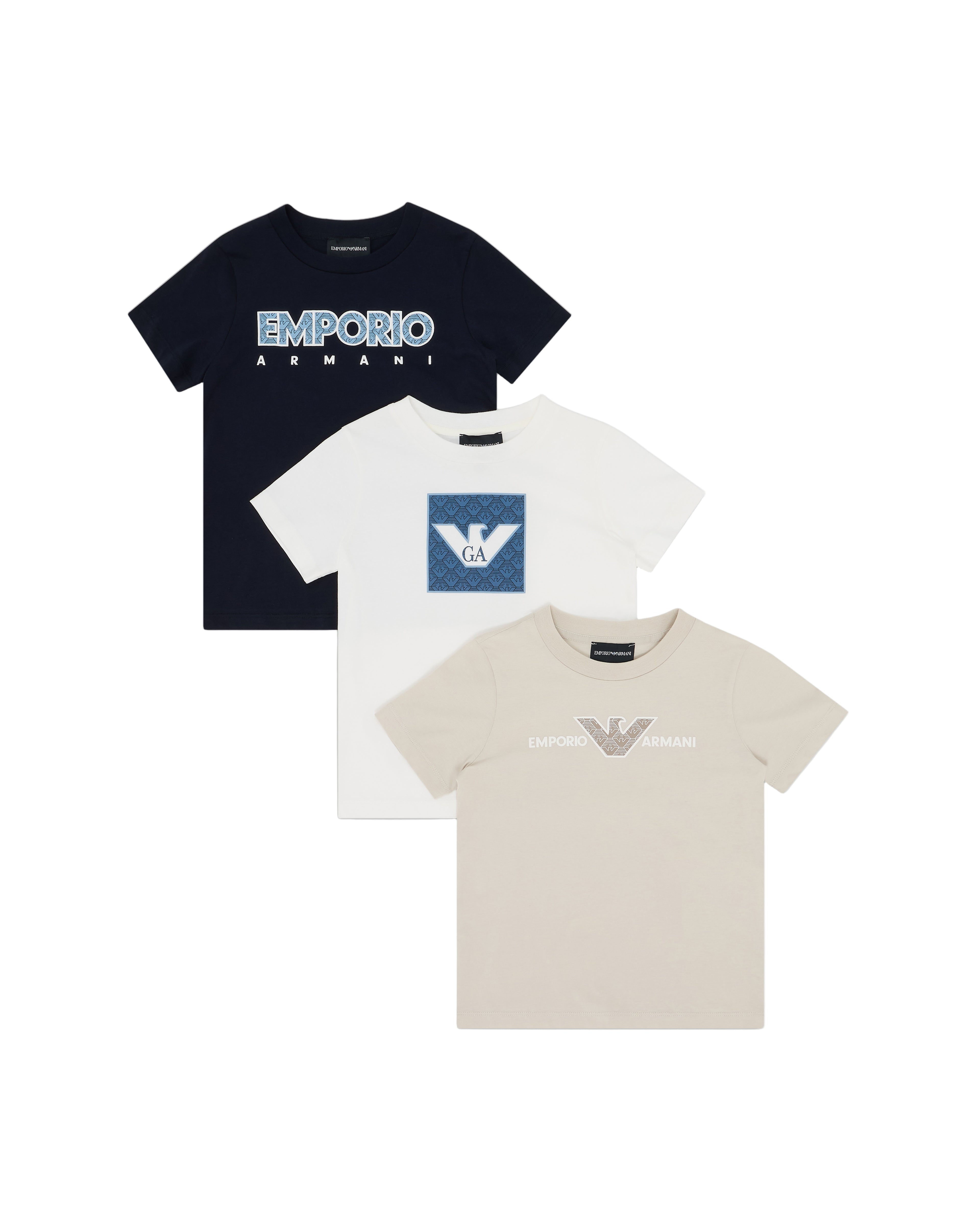 Designer T-Shirt Set for Kids – Pack of 3 Emporio Armani