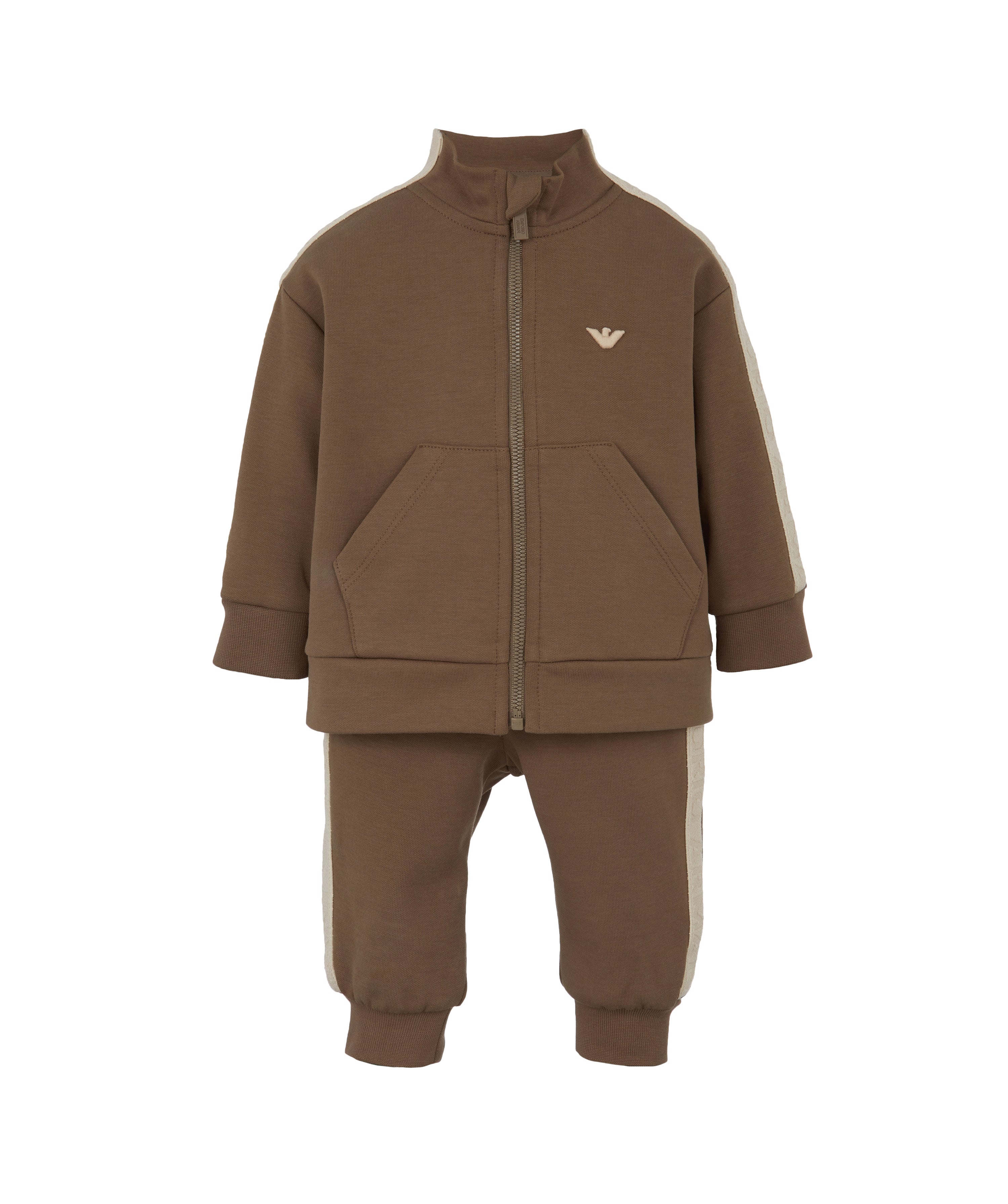 Baby Zip-Up Tracksuit in Chocolate Emporio Armani