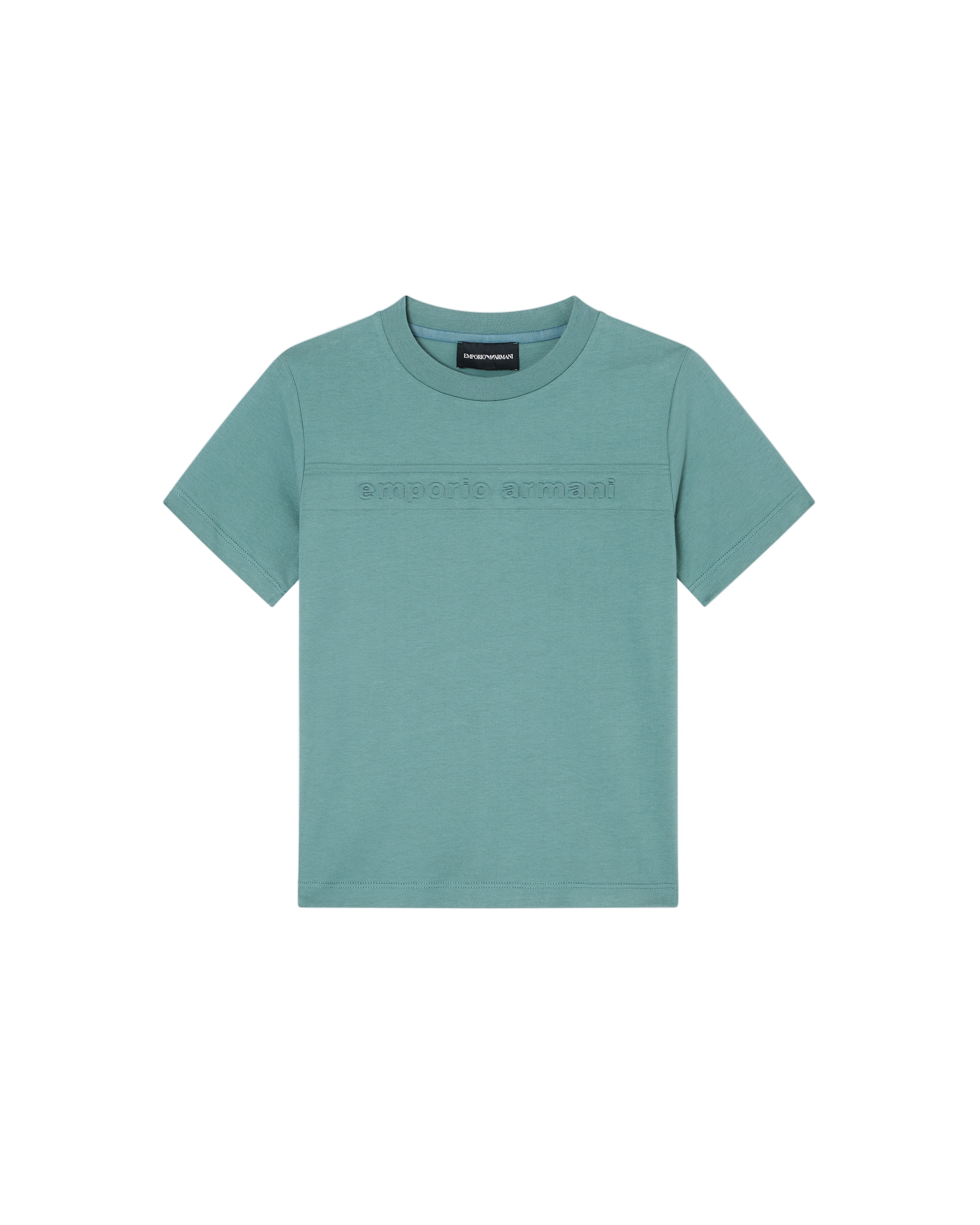 Comfort-Fit Cotton Jersey T-Shirt with Embossed Logo Emporio Armani