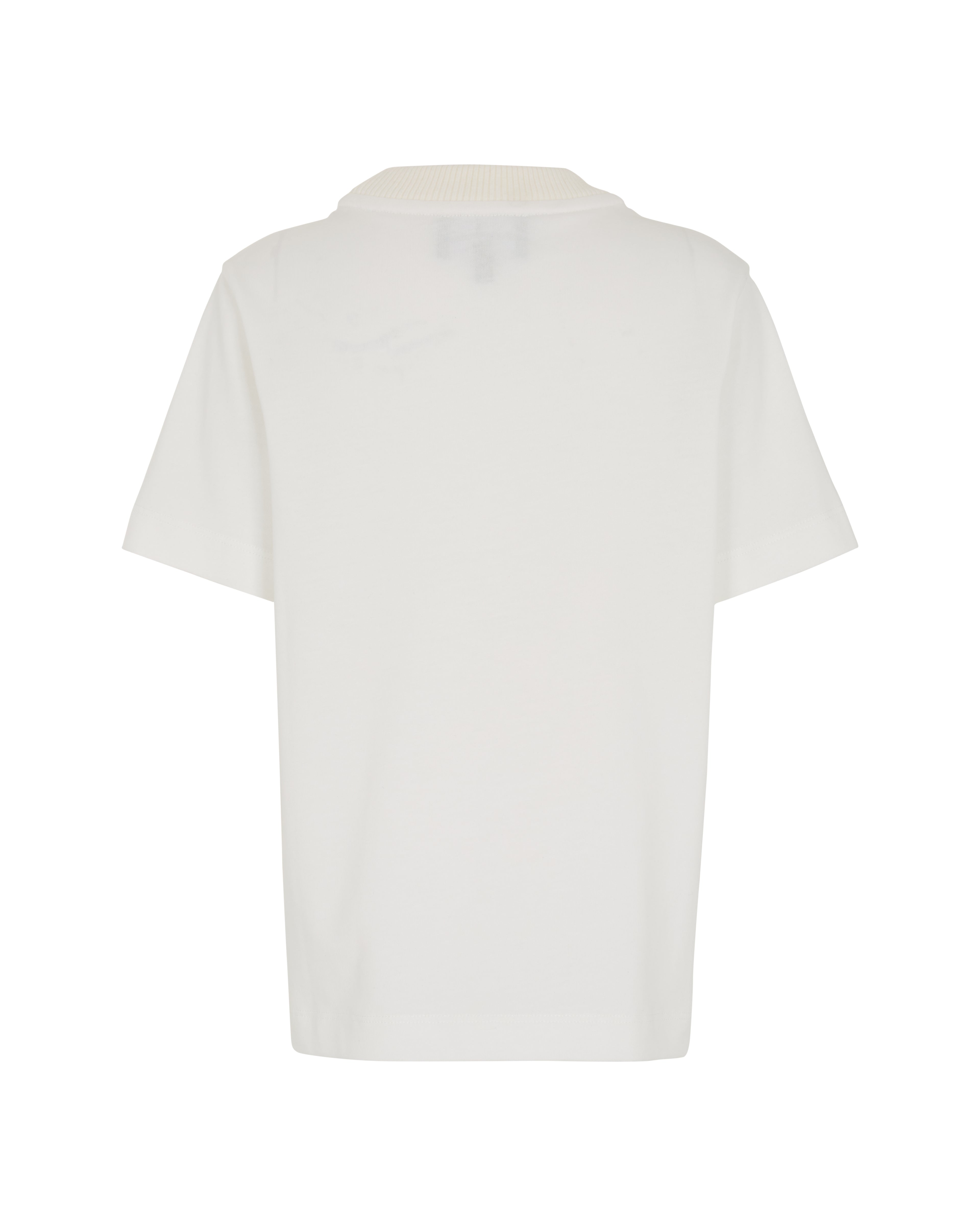 Kids Cotton T Shirt with Logo, White