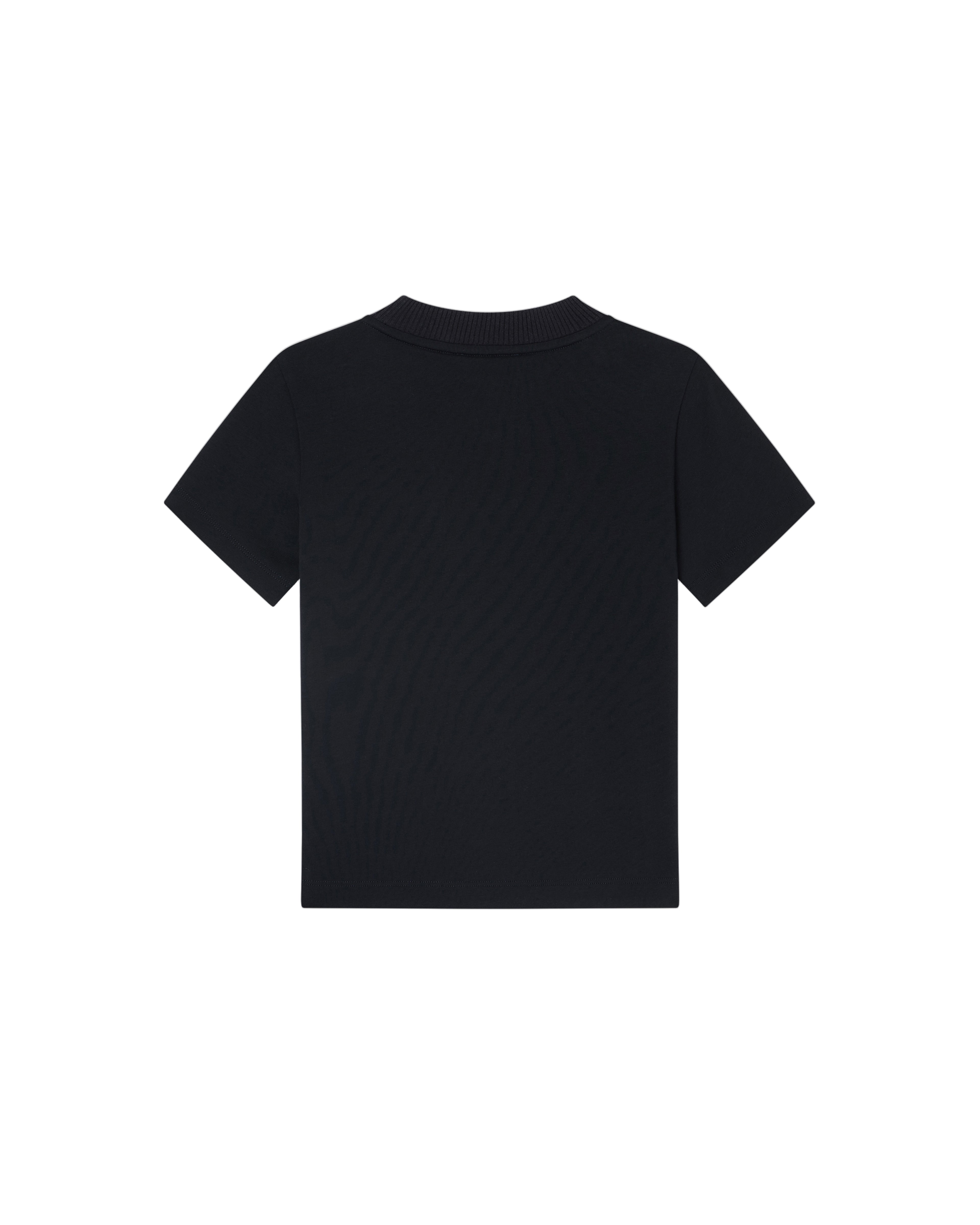 Kids Cotton T Shirt with Logo Detail, Navy Emporio Armani