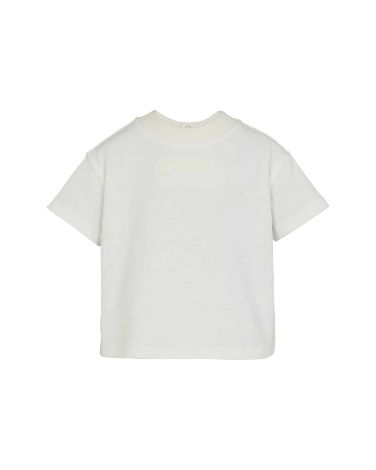 Baby Cotton T Shirt with Logo, White