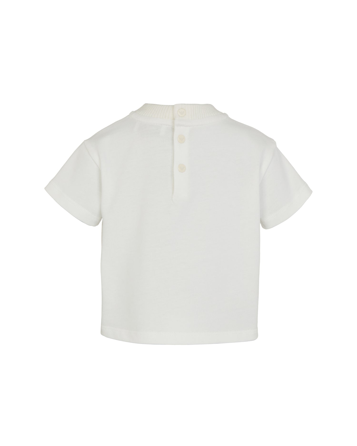 Baby Cotton T Shirt with Logo, White