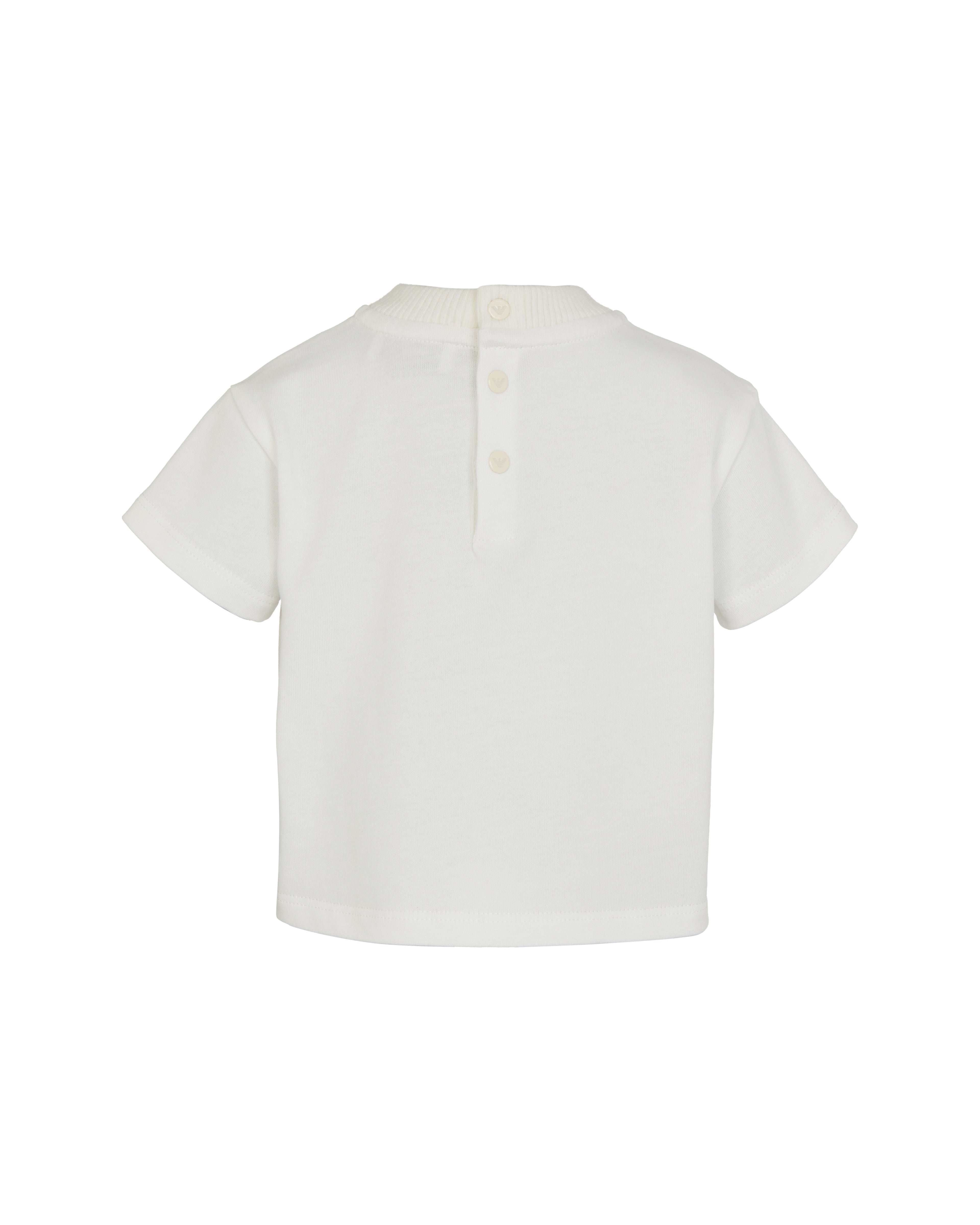 Baby Cotton T Shirt with Logo, White