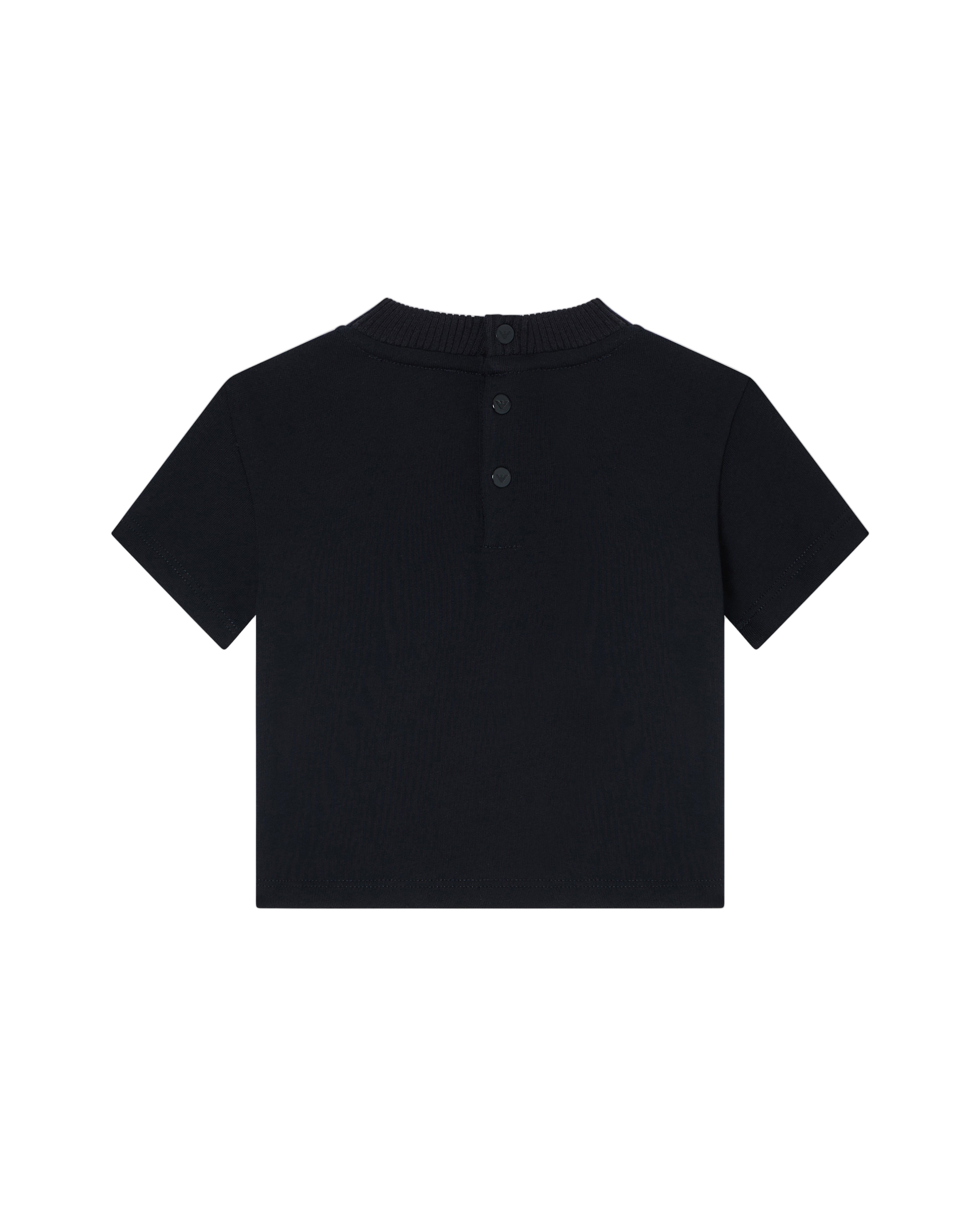 Baby Cotton T Shirt with Logo, Navy