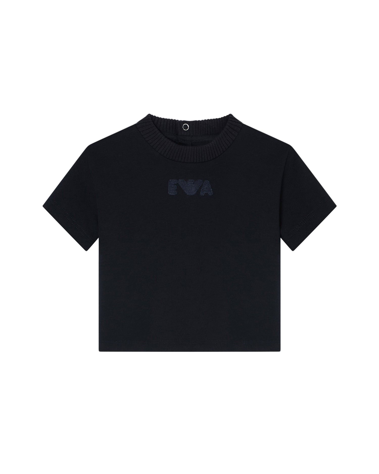Baby Cotton T Shirt with Logo, Navy