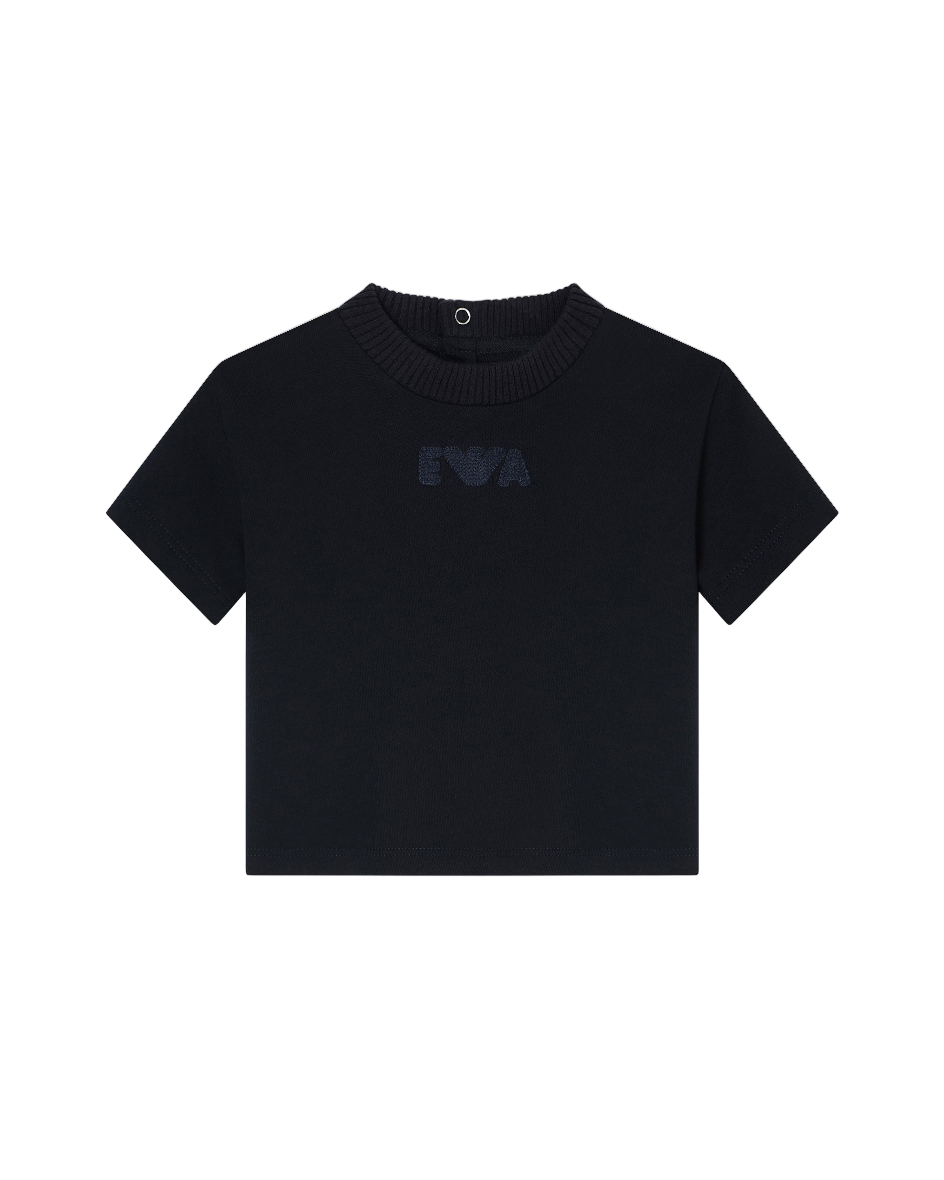 Baby Cotton T Shirt with Logo, Navy