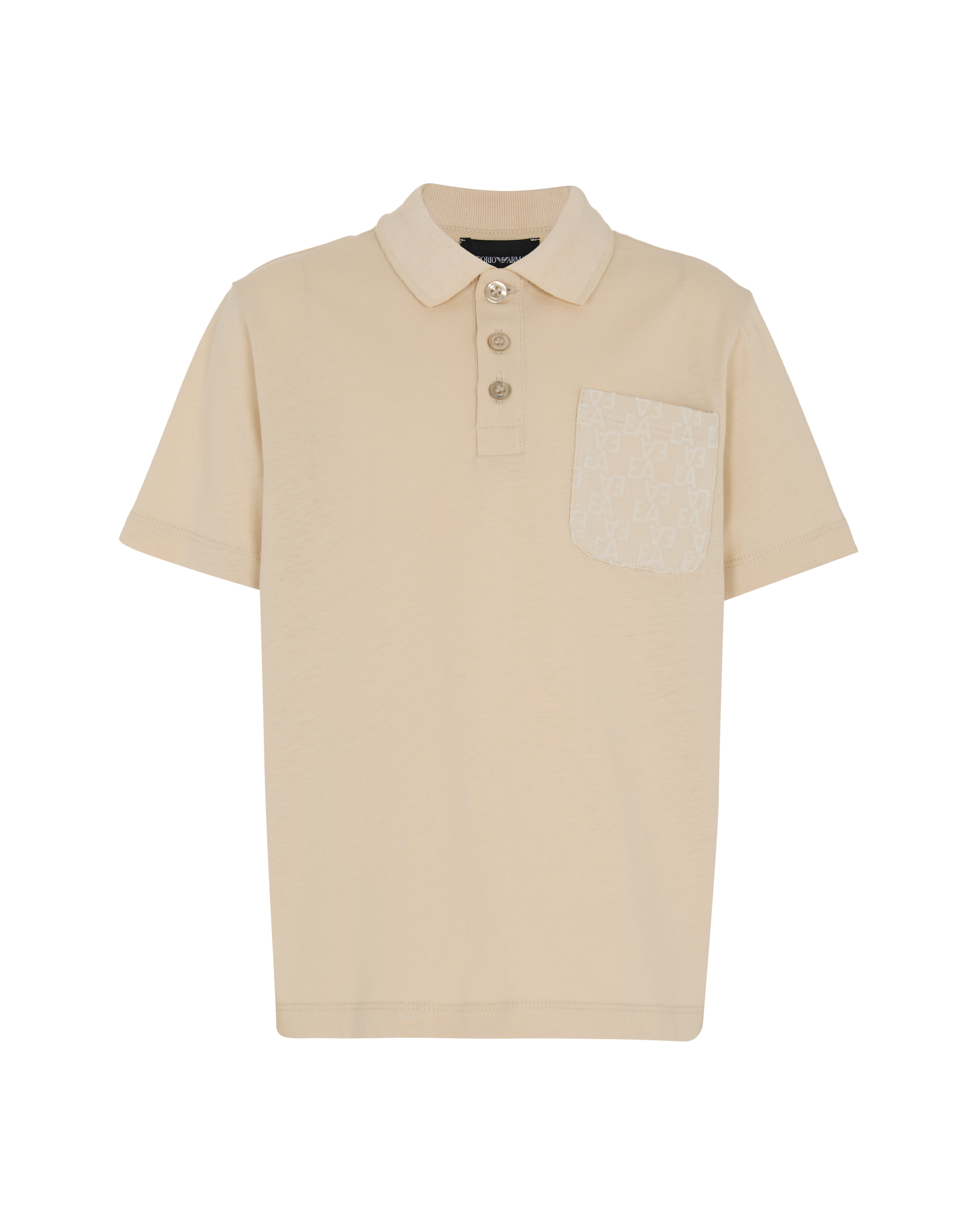 Kids Polo Shirt with Pocket Detail, French Oak Emporio Armani