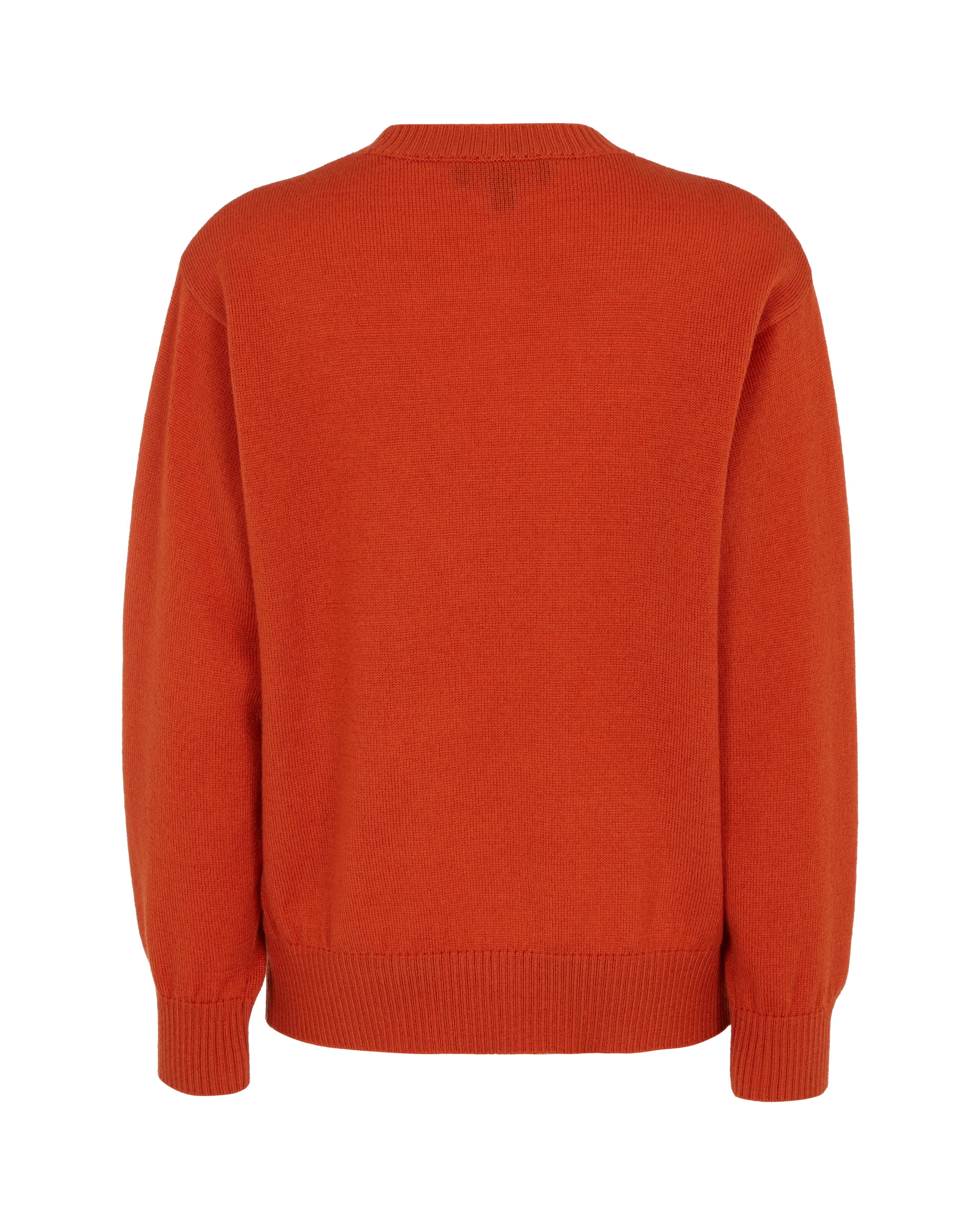 Embossed Rib-Knit Crew Sweater