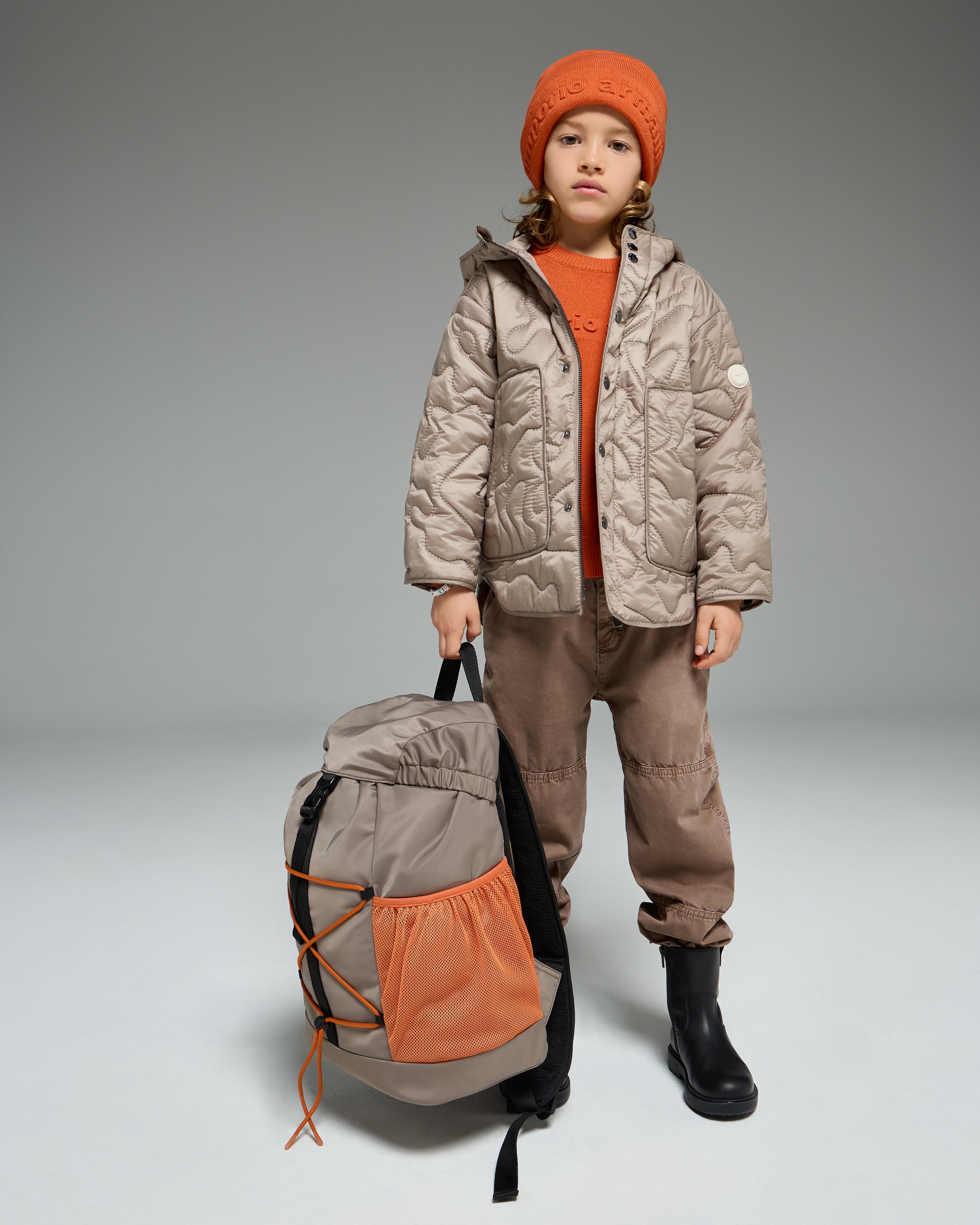 Embossed Rib-Knit Crew Sweater Emporio Armani