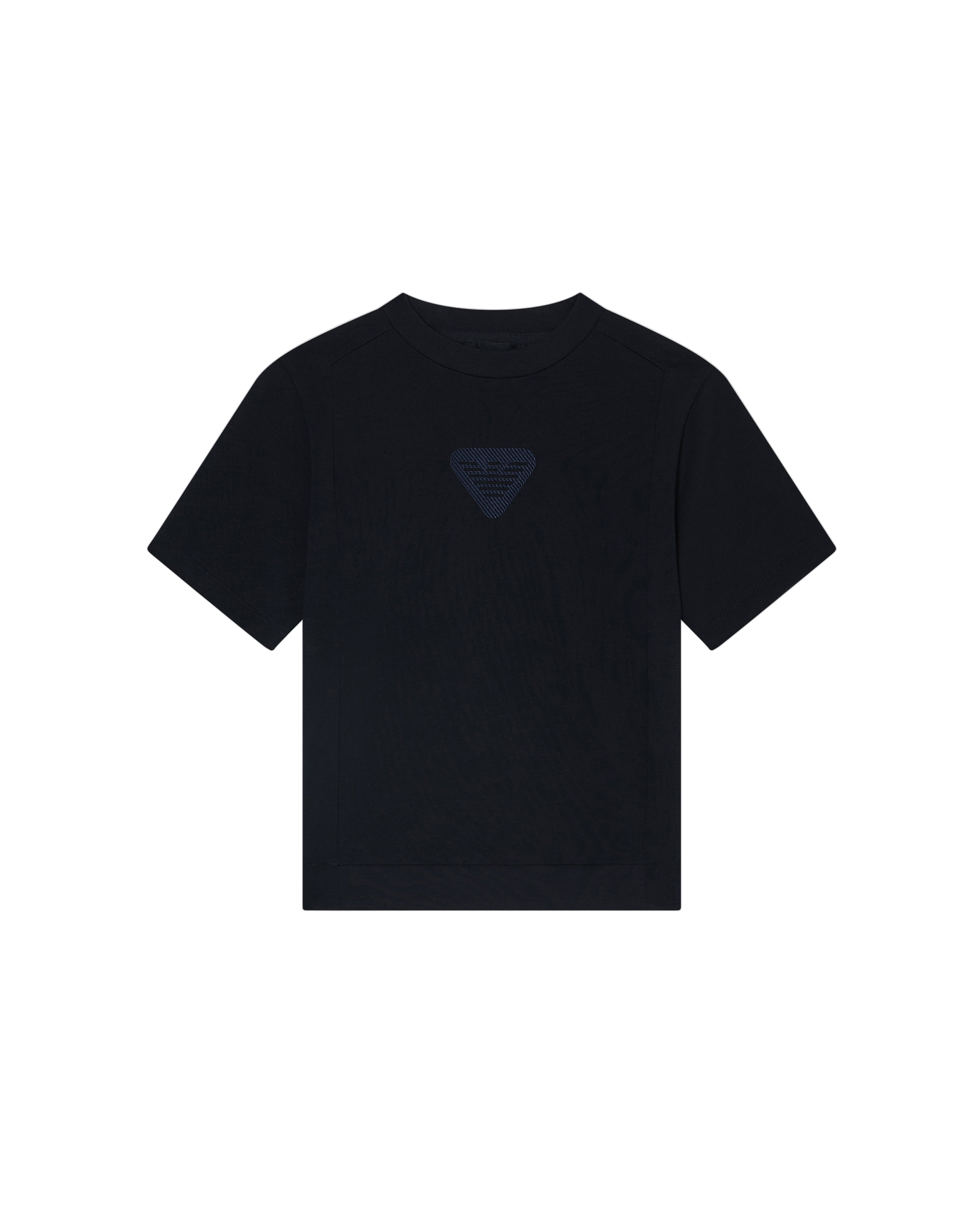 Comfort-Fit Cotton Jersey T-Shirt with Eagle Logo Emporio Armani