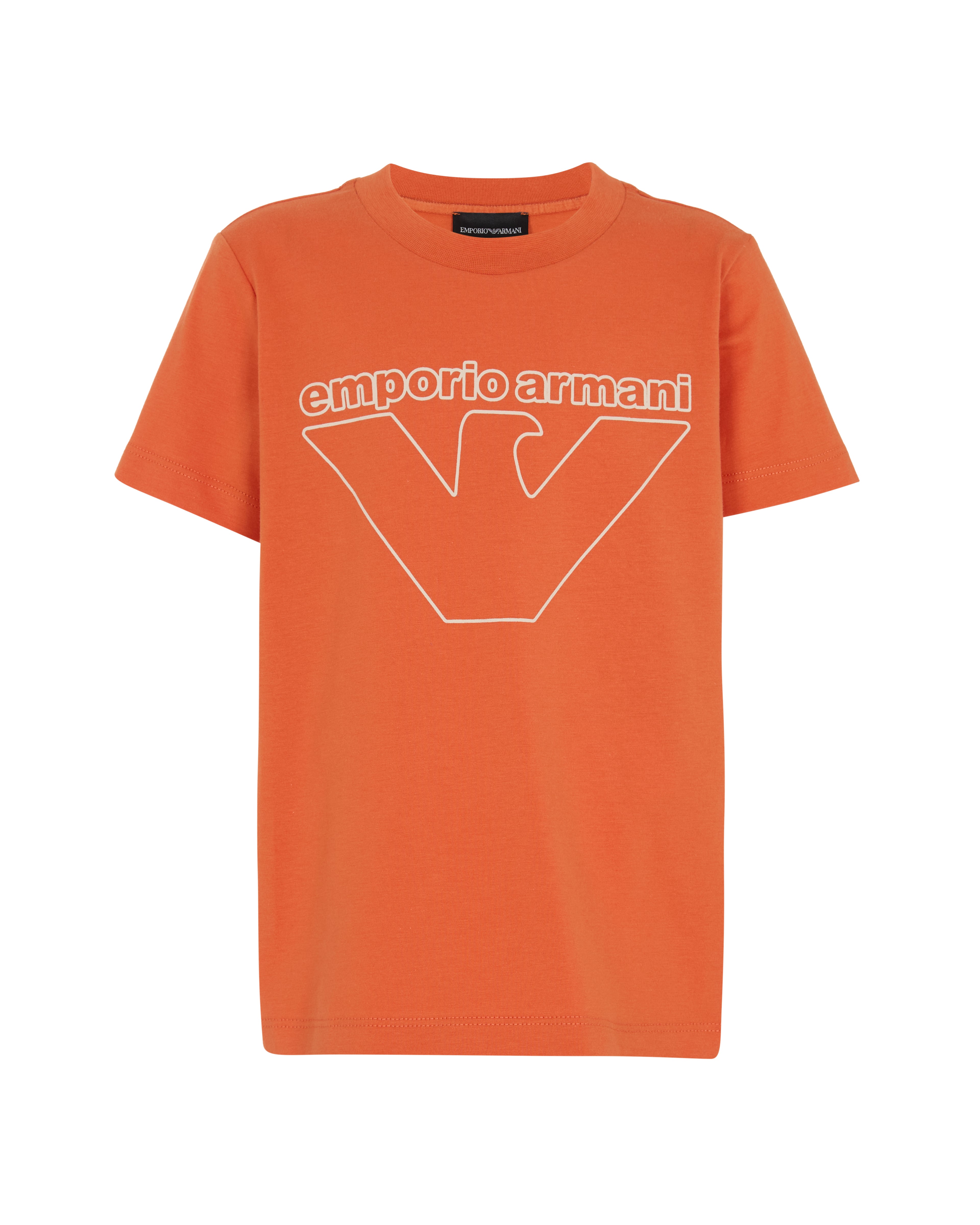 Three-Pack Cotton Jersey T-Shirts with Contrasting Logo Print Emporio Armani