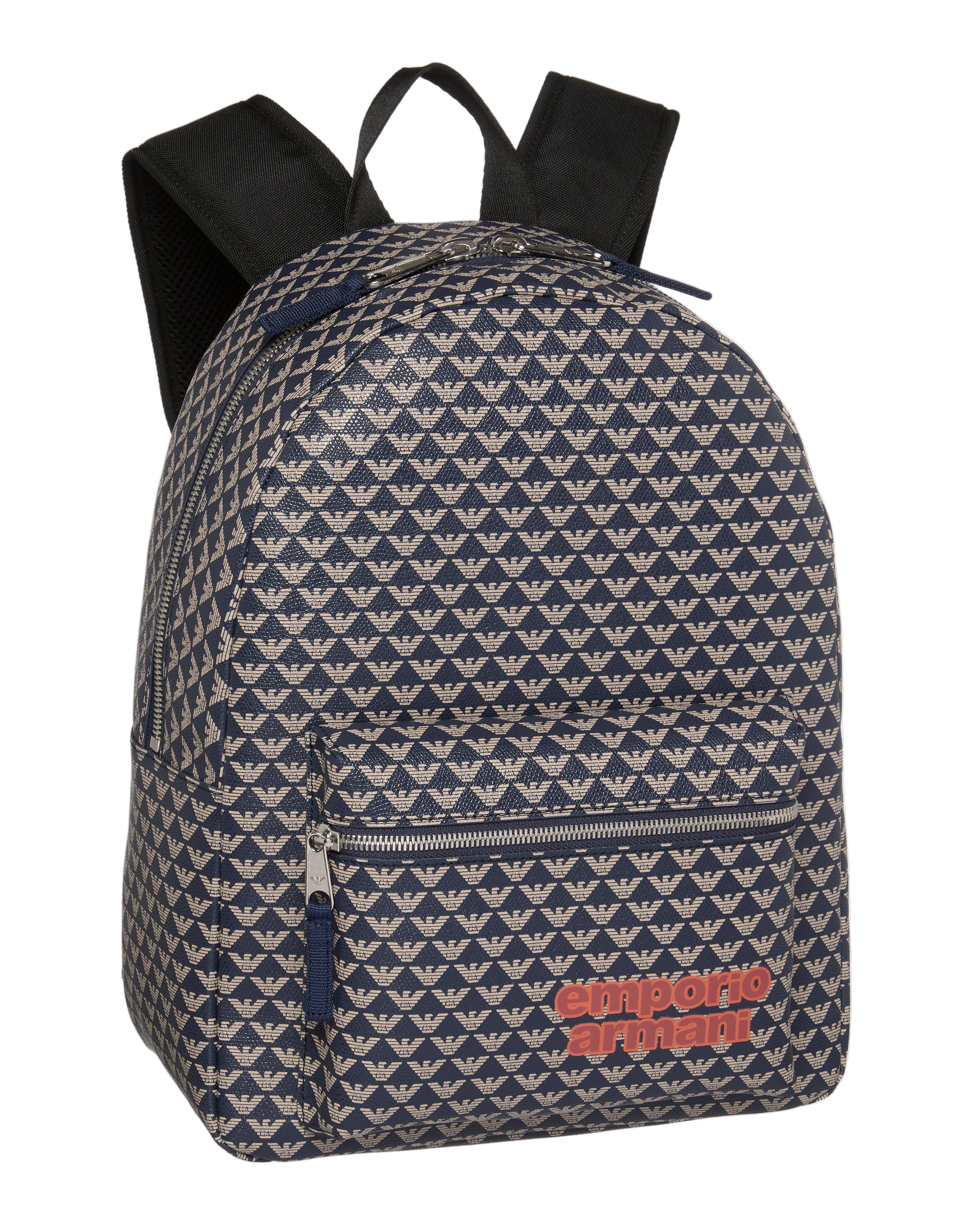 Monogram Print Backpack Emporio Armani