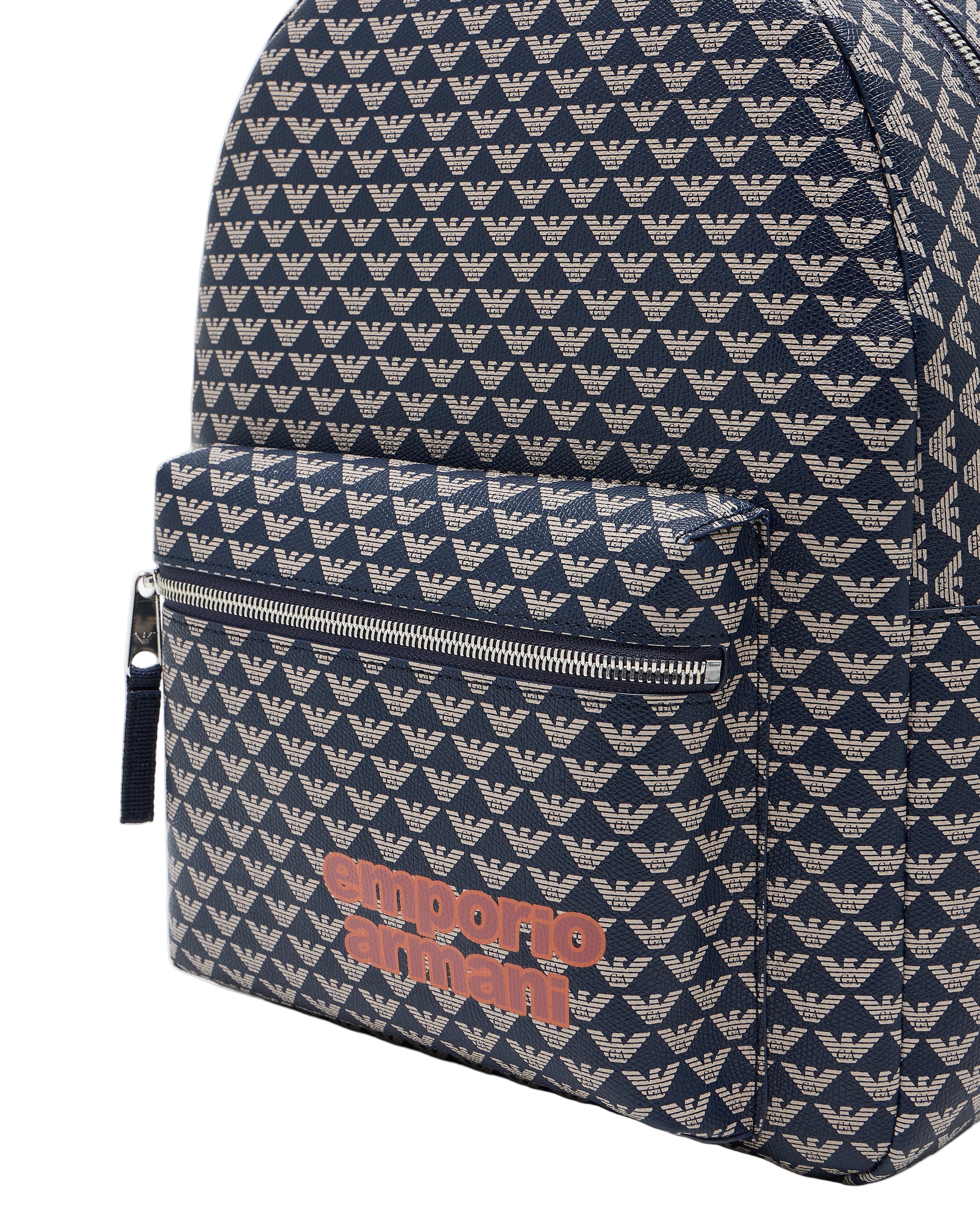 Monogram Print Backpack Emporio Armani