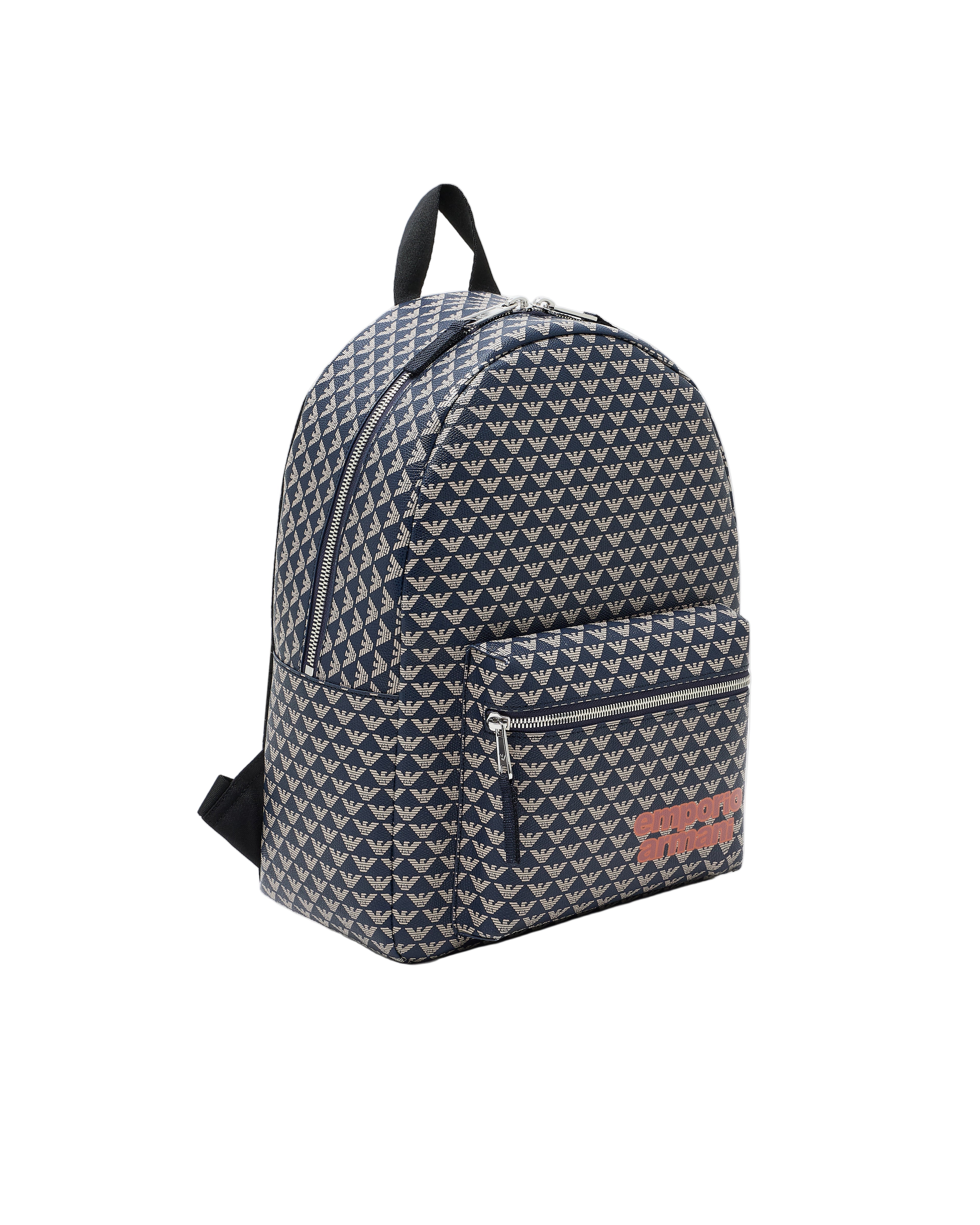 Monogram Print Backpack Emporio Armani