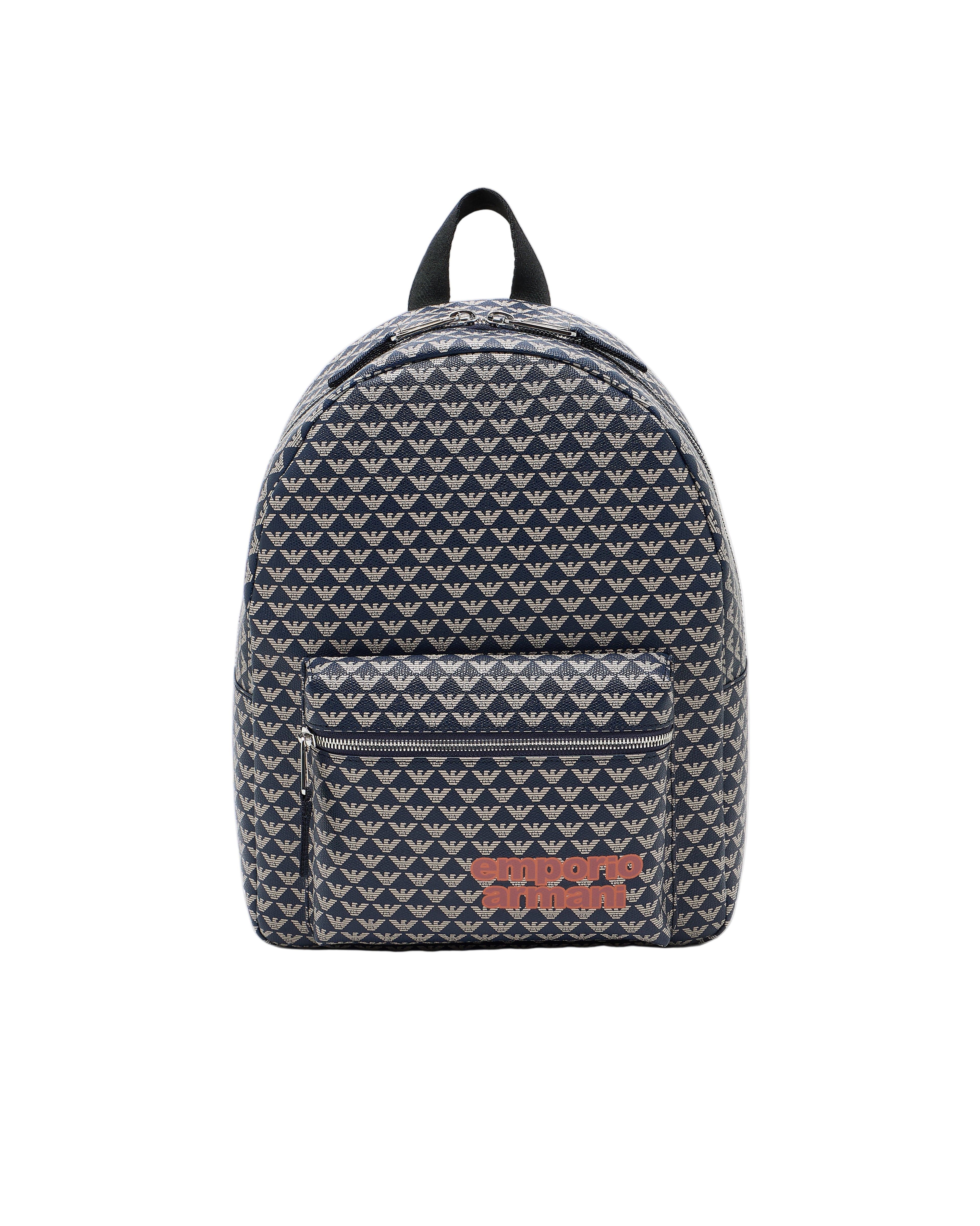 Monogram Print Backpack Emporio Armani