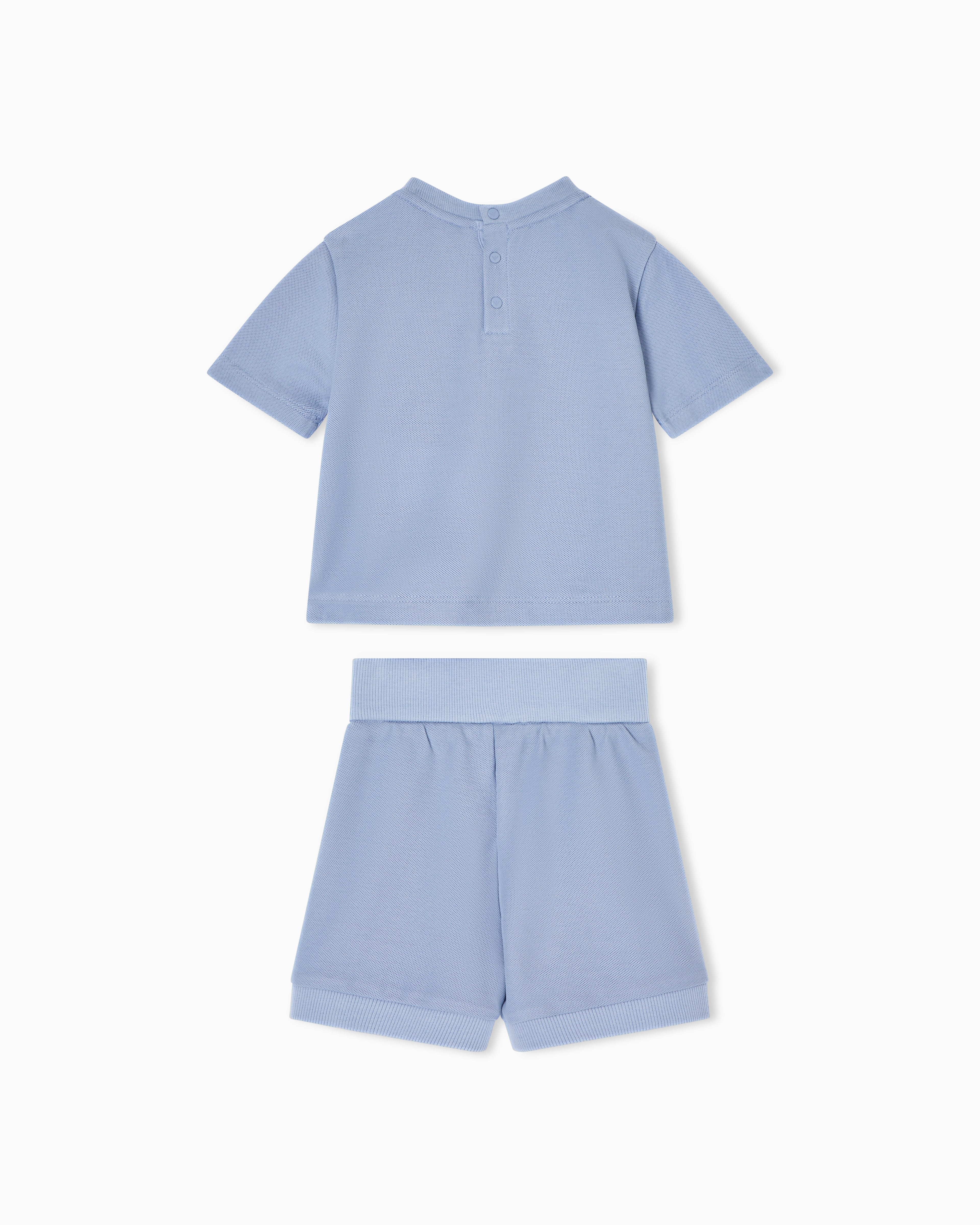 Pique T-shirt and Shorts Set Emporio Armani