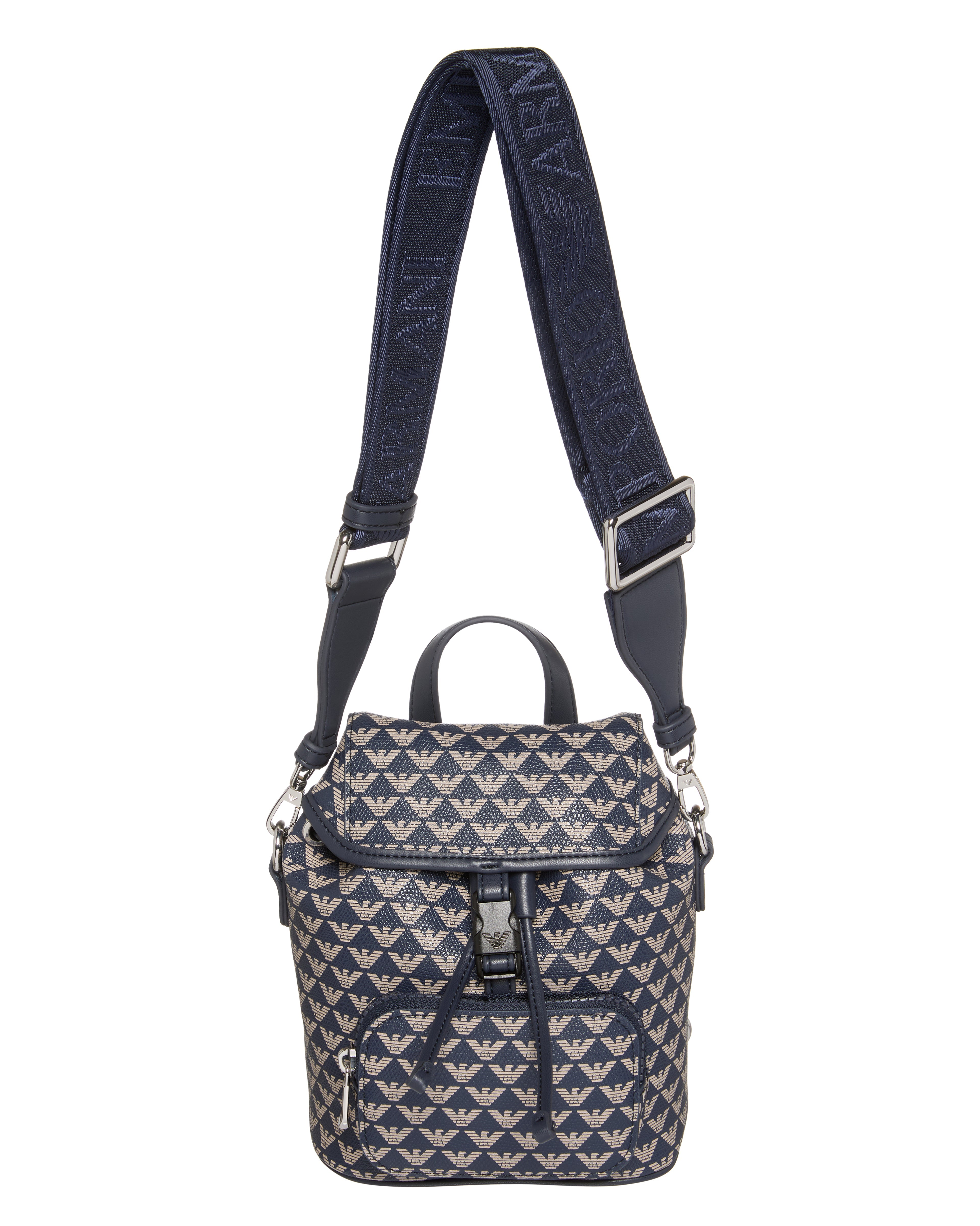 Monogram Jacquard Mini Backpack Emporio Armani