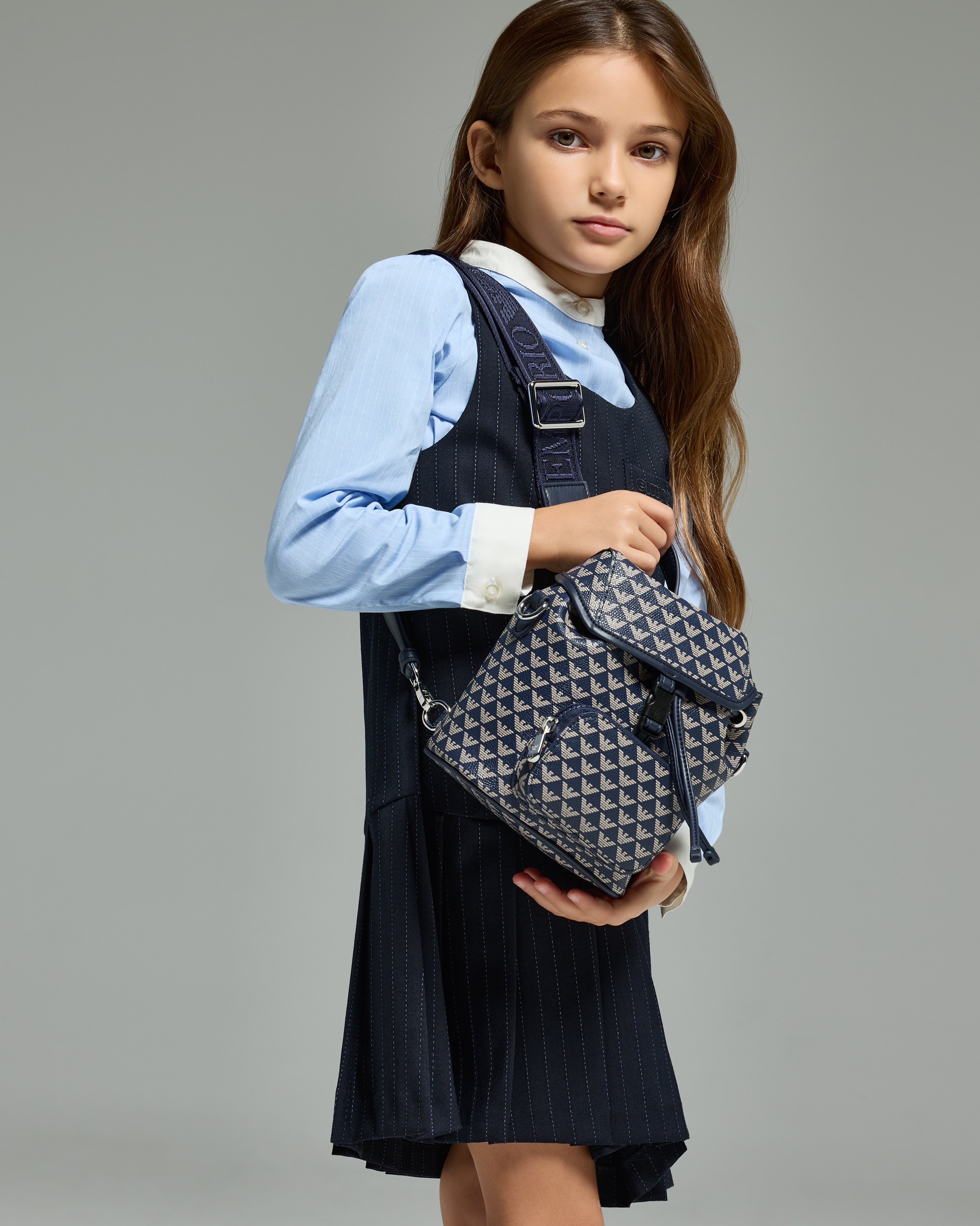 Monogram Jacquard Mini Backpack Emporio Armani