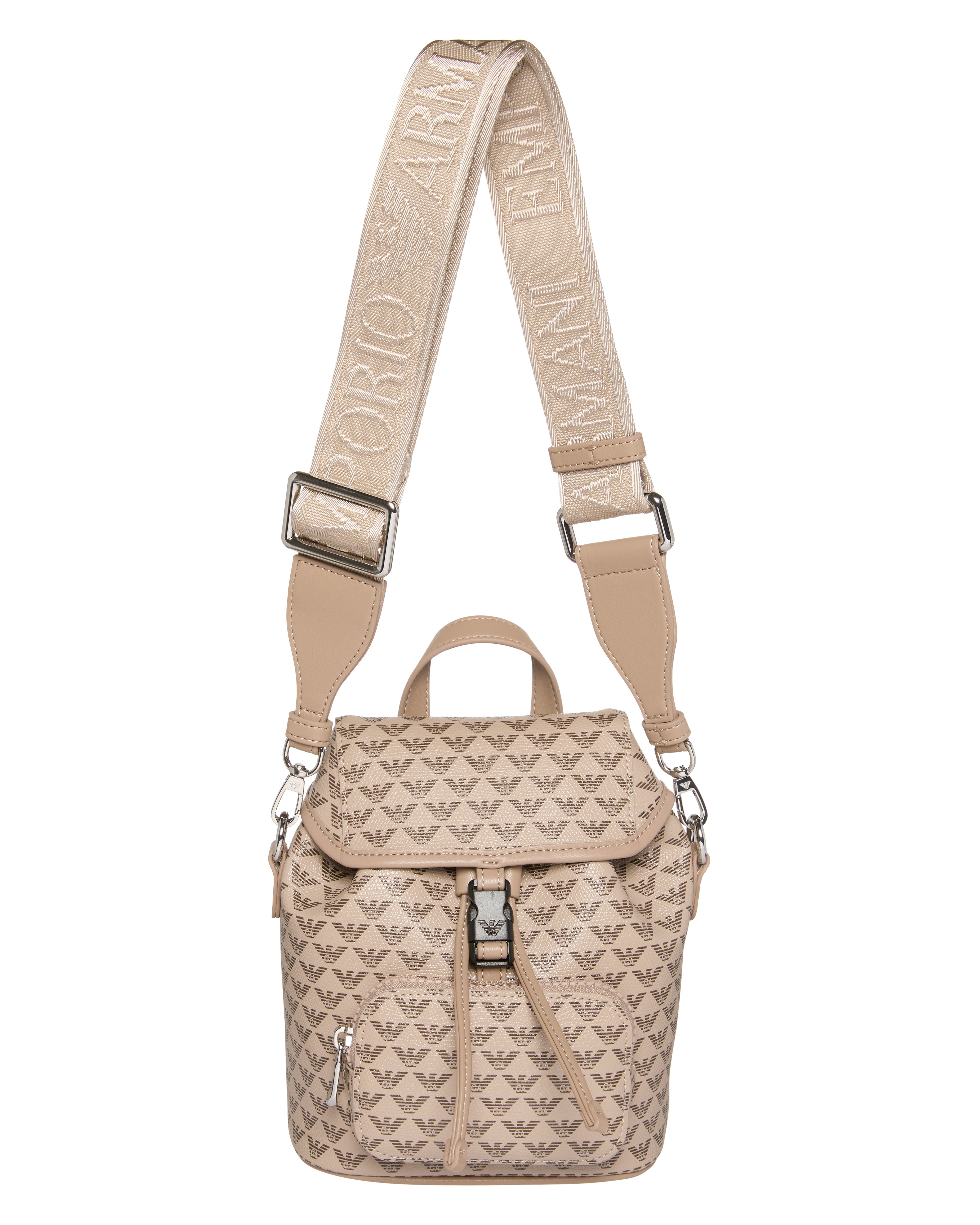 Monogram Jacquard Mini Backpack Emporio Armani