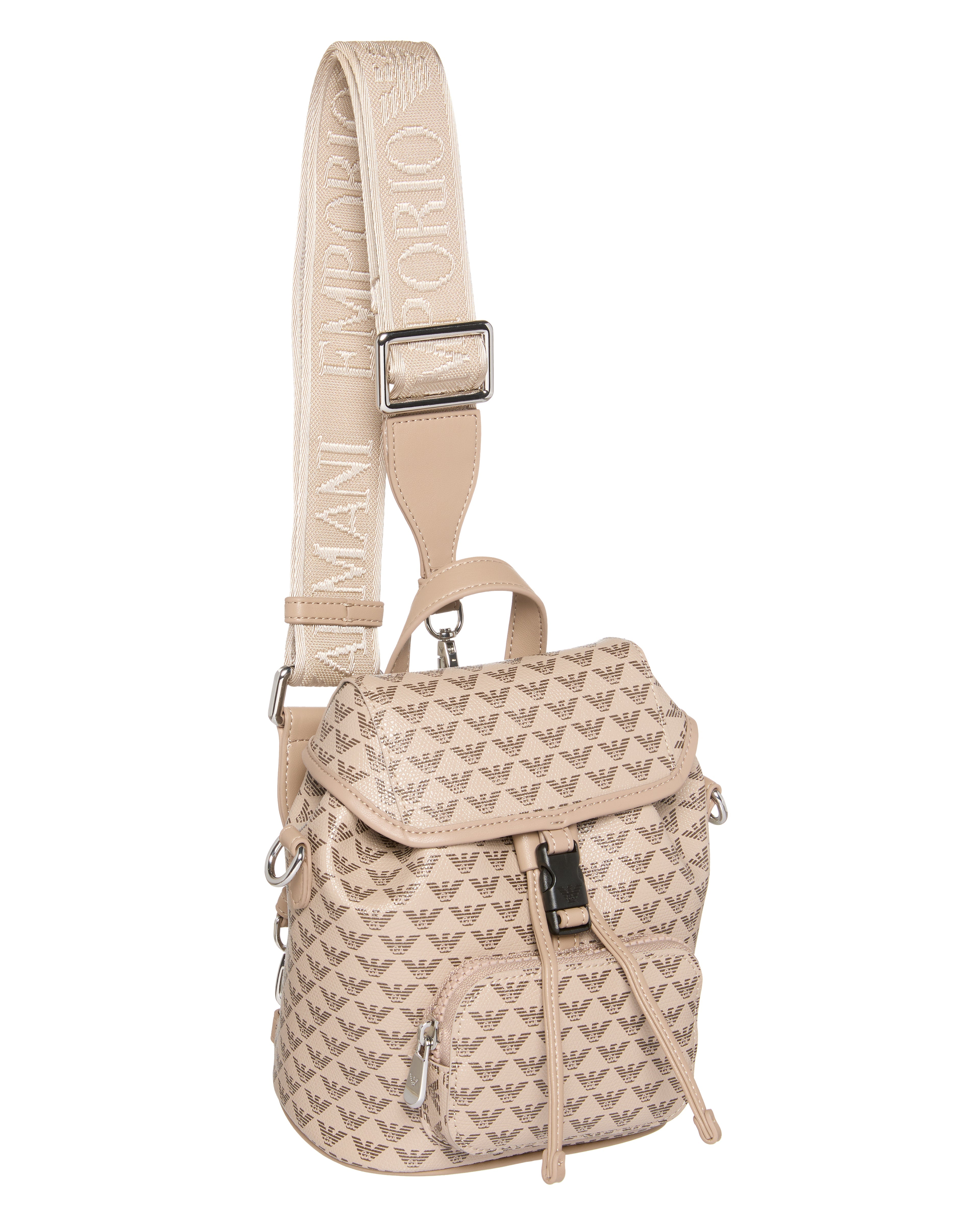 Monogram Jacquard Mini Backpack Emporio Armani