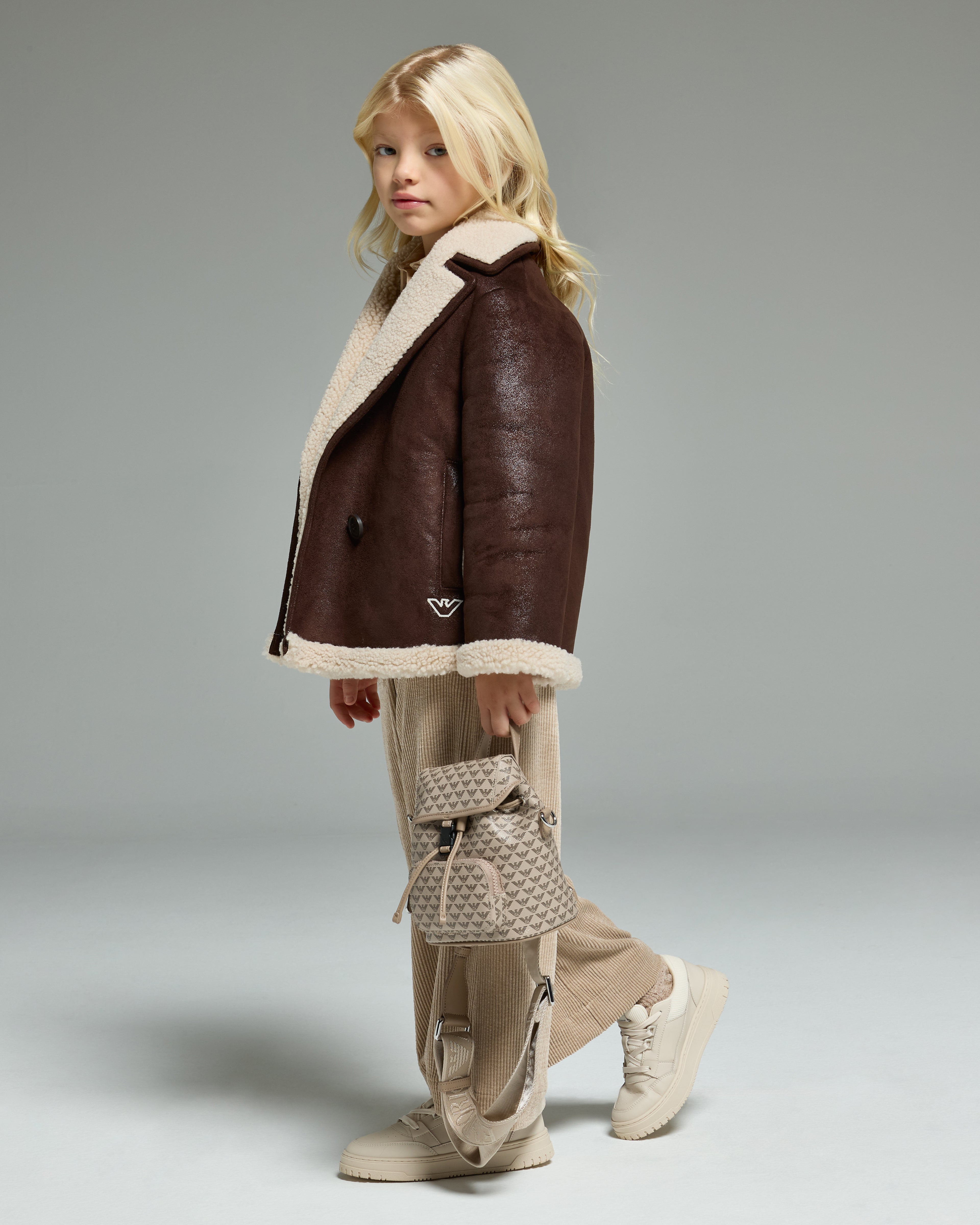 Monogram Jacquard Mini Backpack Emporio Armani