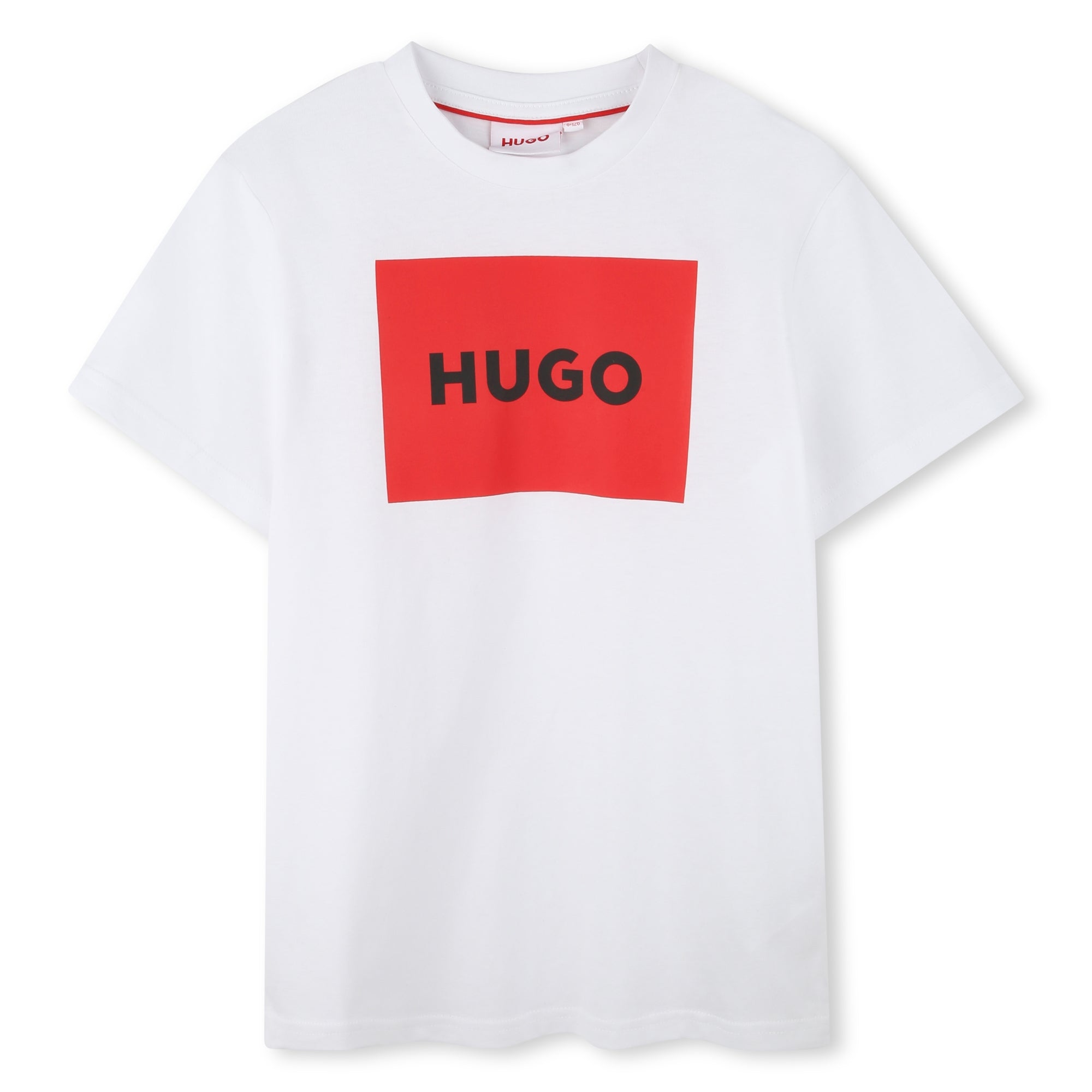 White Short Sleeve Logo Tee Hugo
