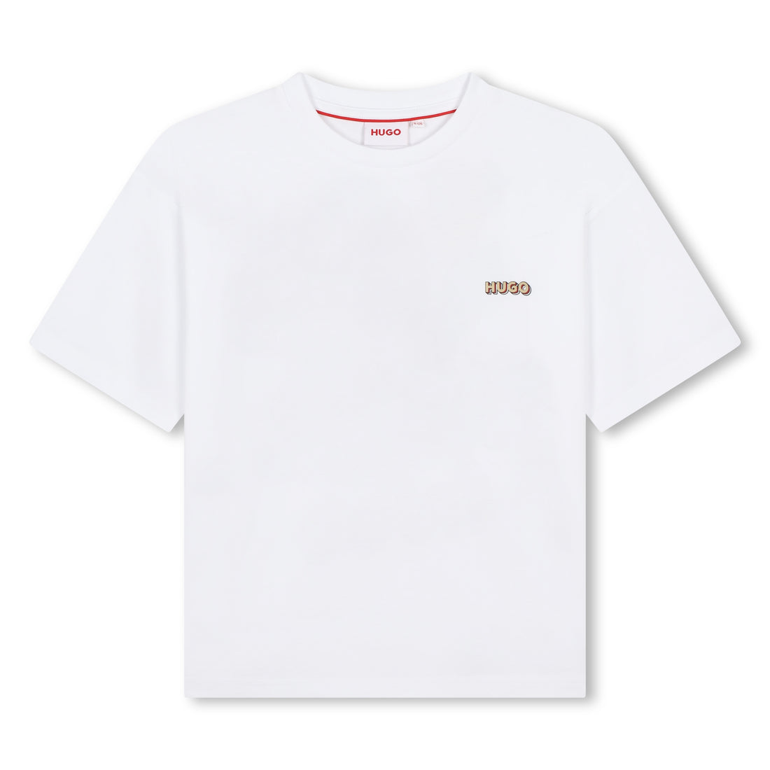 White Short Sleeve Tee with Seasonal Print