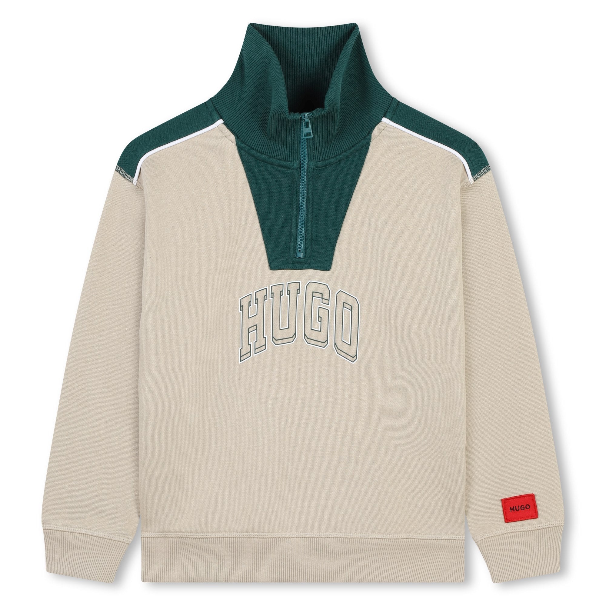 Stone High Collar Varsity Sweatshirt Hugo