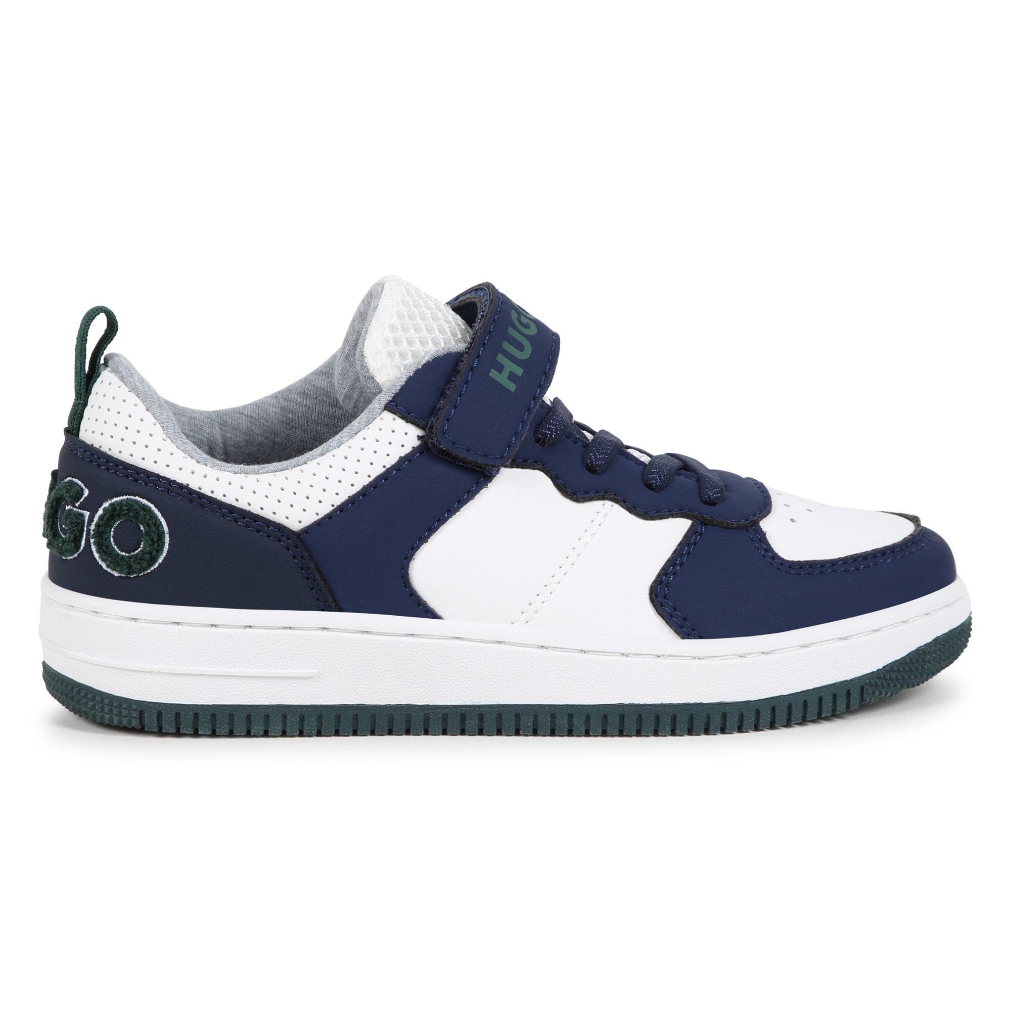 White Trainers with Embossed Strap