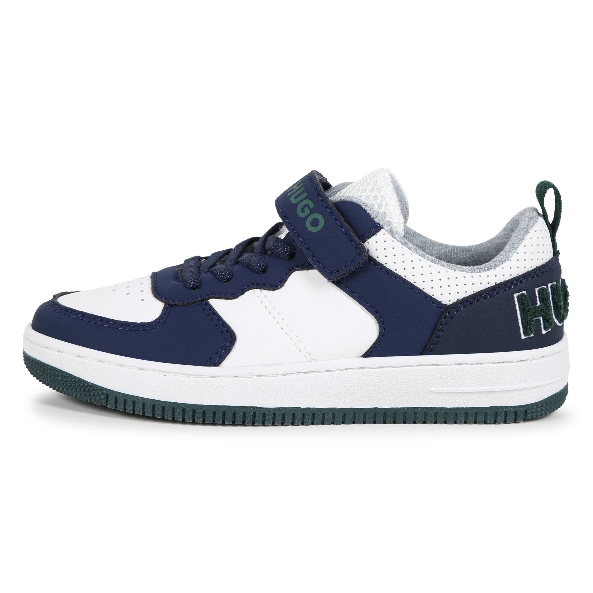 White Trainers with Embossed Strap