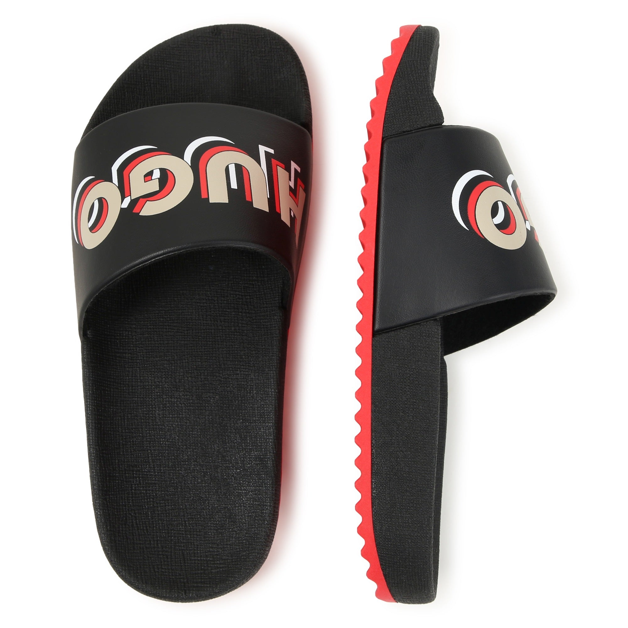 Aqua Slides with Print Hugo