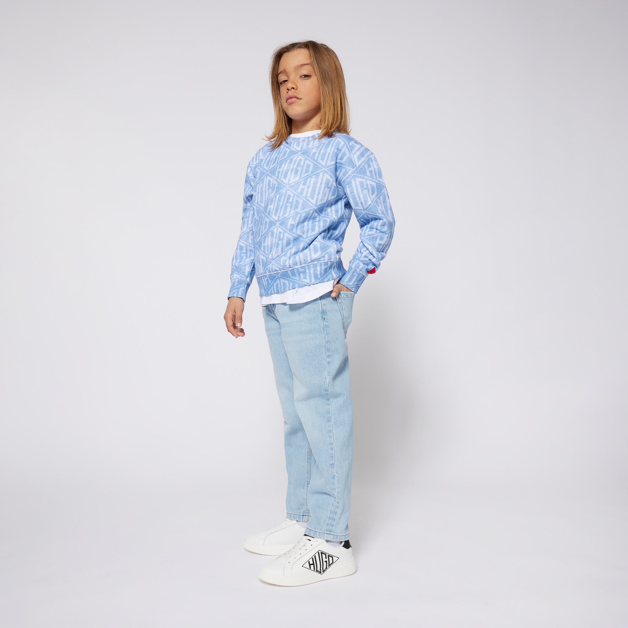 All-Over Logo Print Sweatshirt Hugo