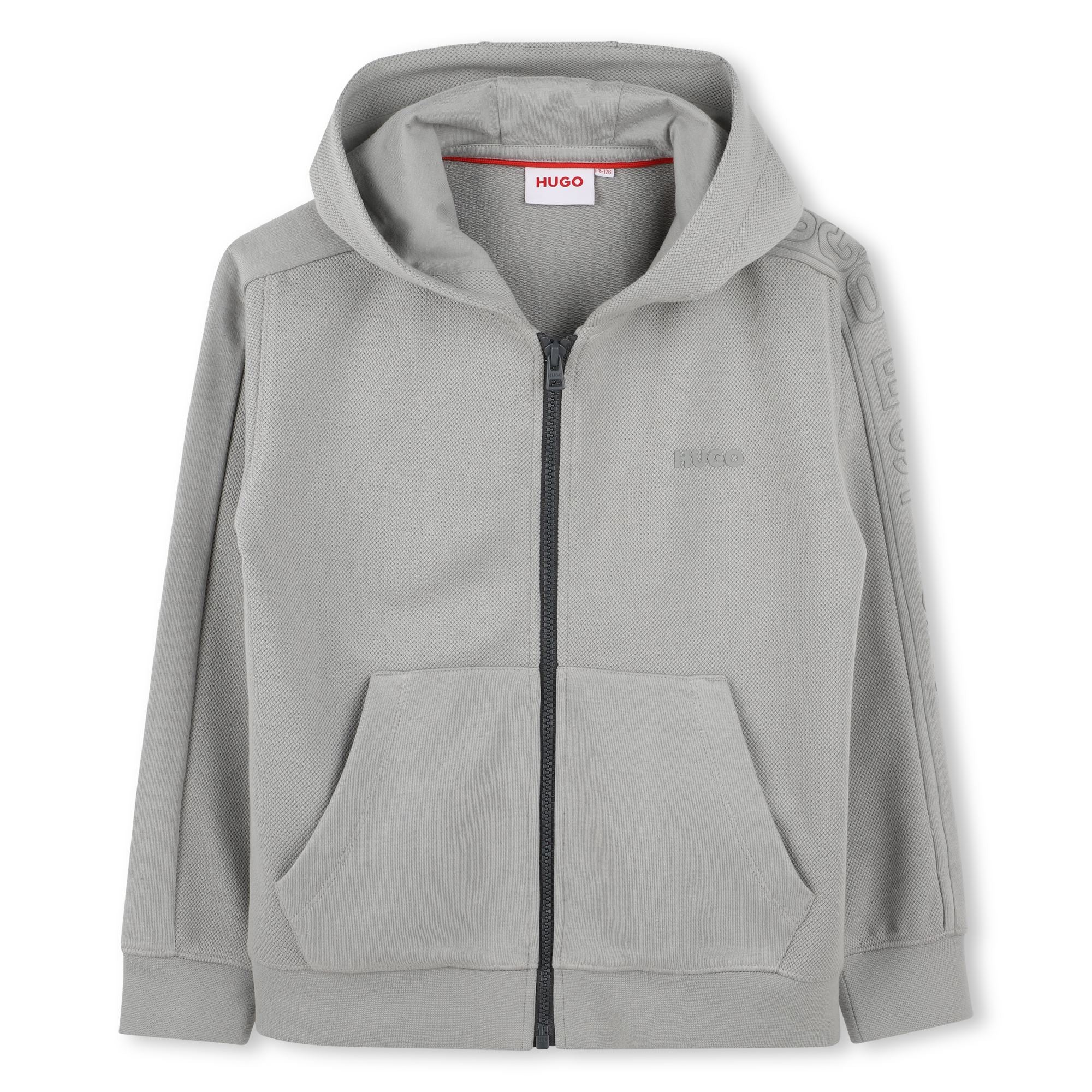 Zip-Up Hooded Cardigan Hugo