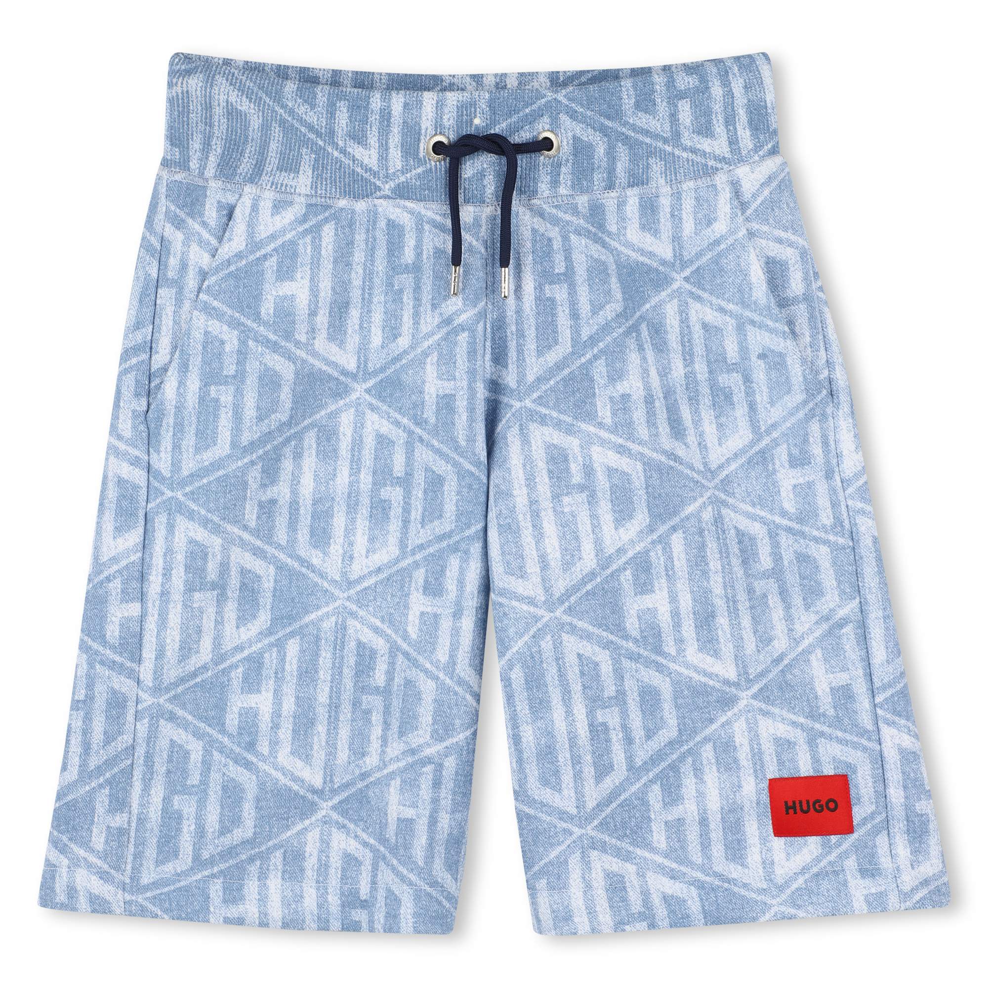 Monogram Print Shorts for Kids Hugo