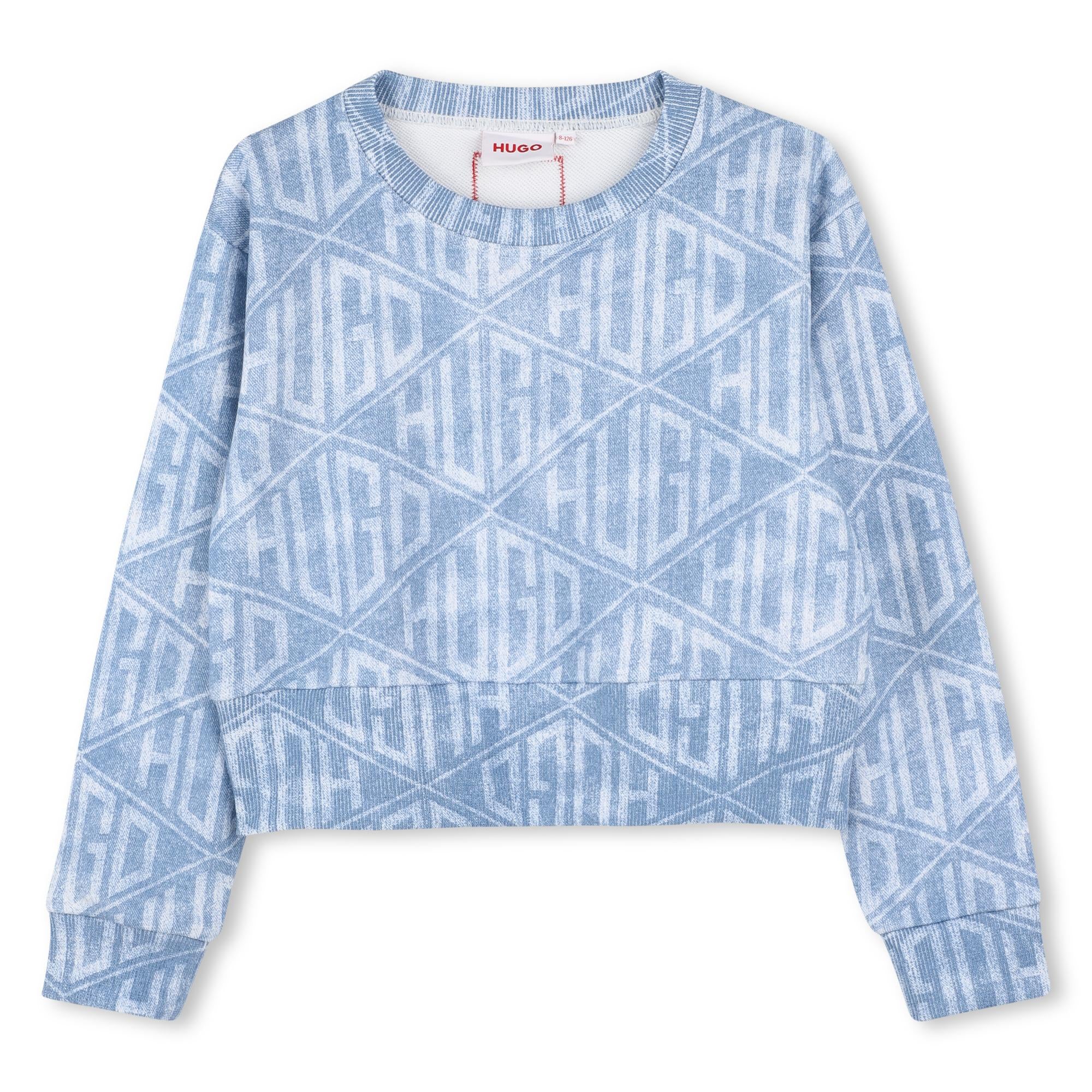 All-Over Monogram Sweatshirt for Kids Hugo