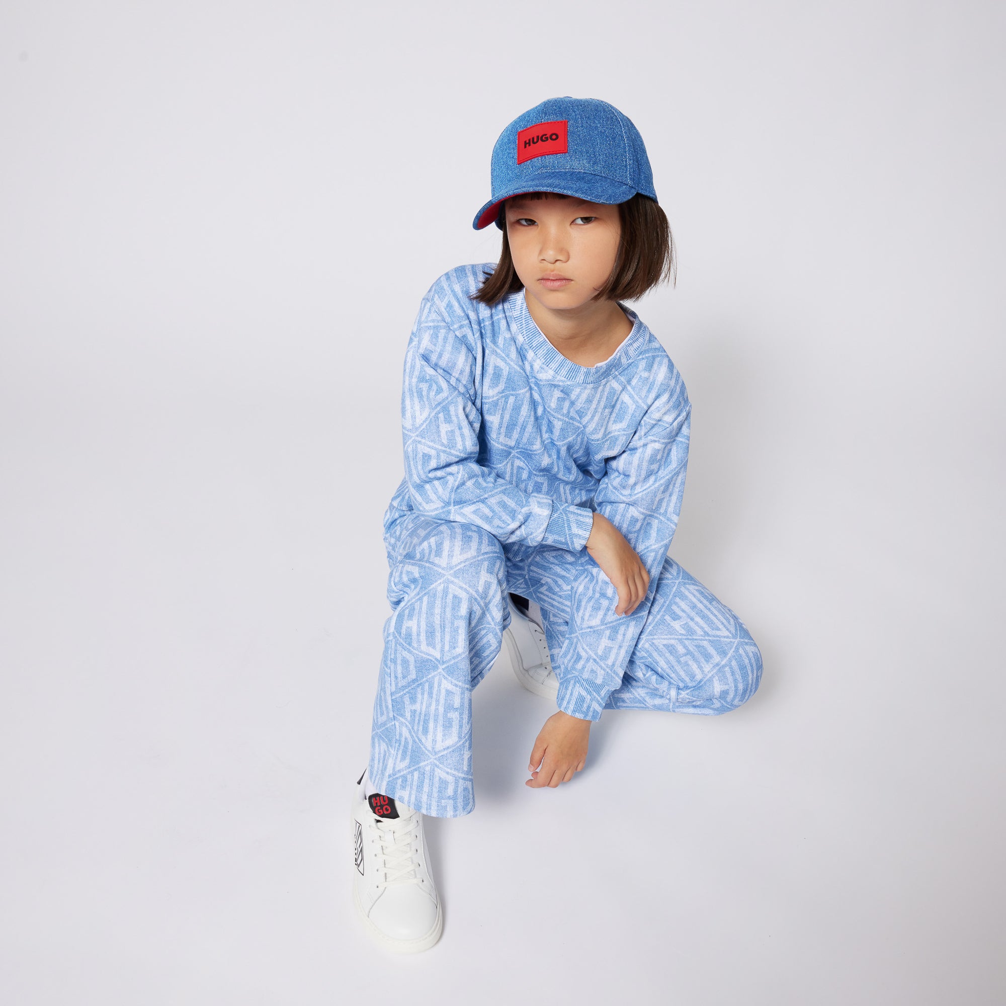 All-Over Monogram Sweatshirt for Kids Hugo