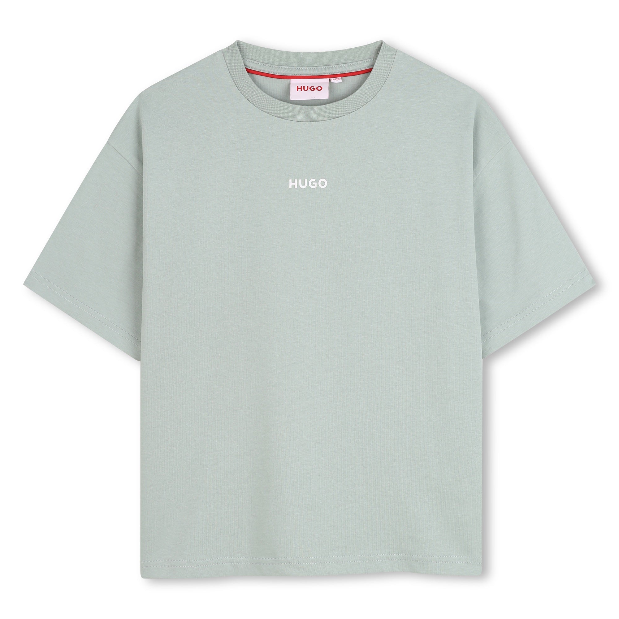 Organic Cotton Short Sleeve T-Shirt with Small High-Density Logo Hugo