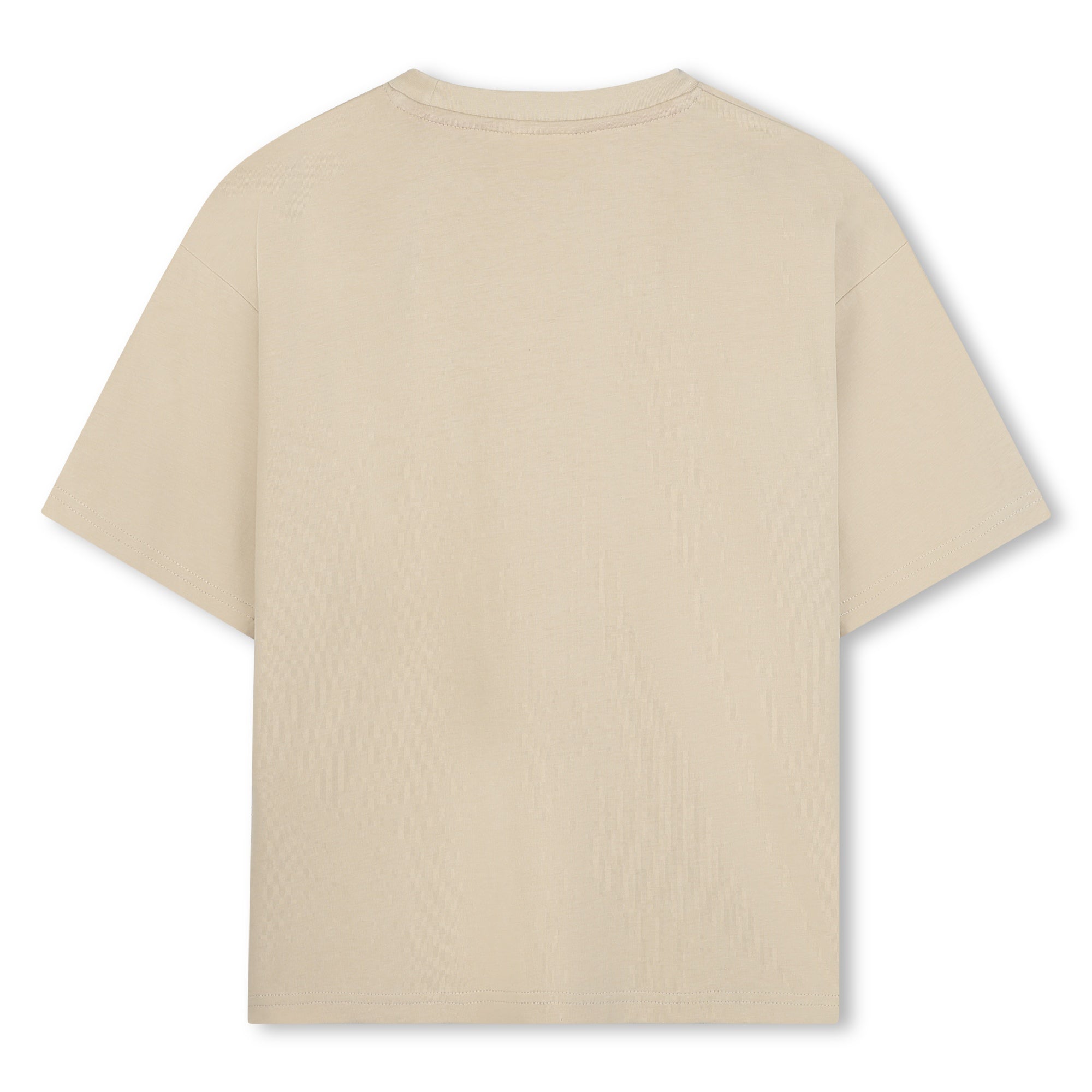 Stone Organic Cotton Short Sleeve T-Shirt with Velvet Effect Square Logo