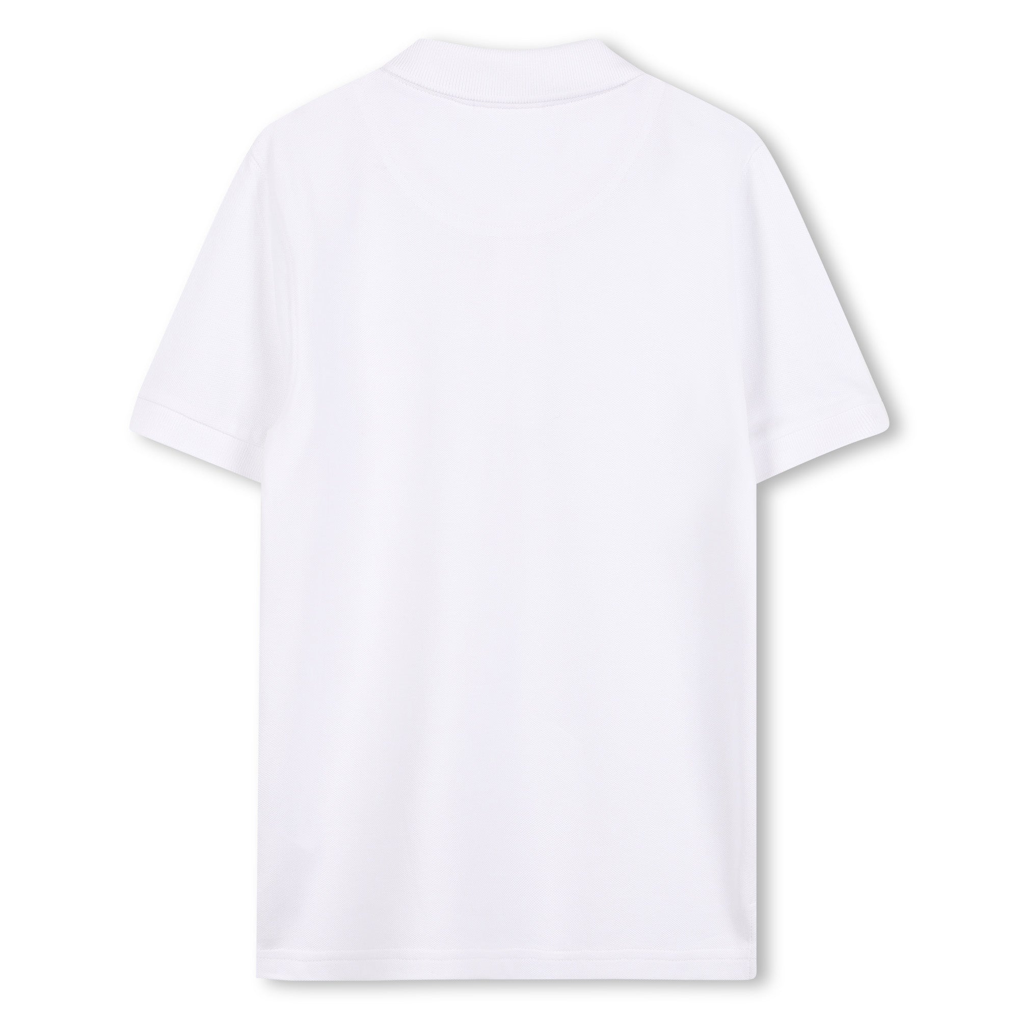 Piqué Short Sleeve Polo Shirt with Split Logo Print Hugo