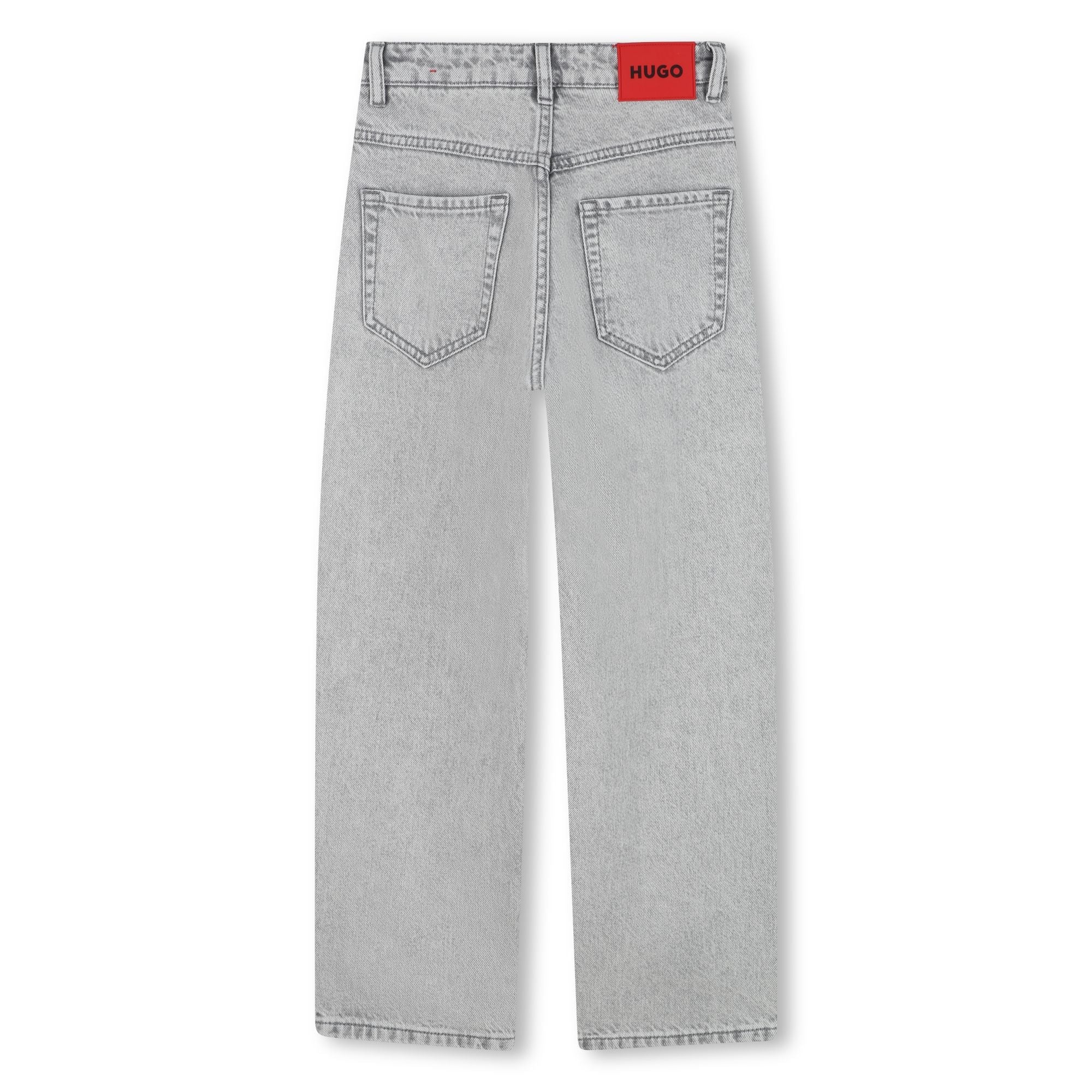 Light Wash Cotton Denim Jeans for Boys Hugo