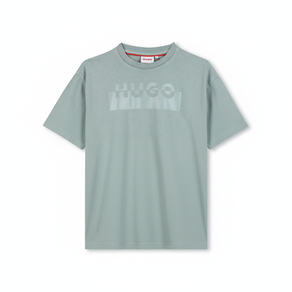 Logo Print Cotton T-Shirt for Boys Hugo